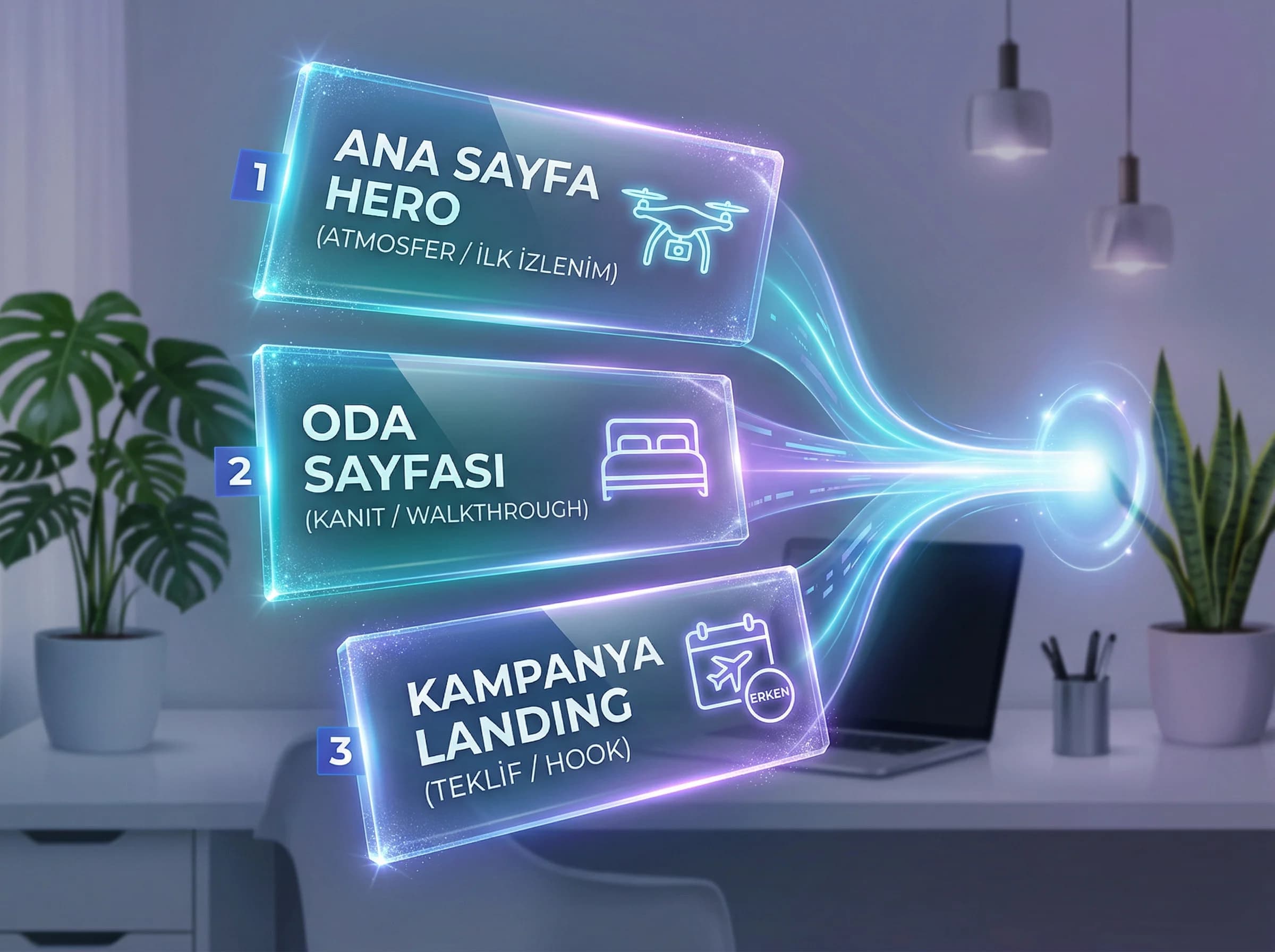 Sayfa türüne göre video seçimini ayıran bölüm geçiş görseli