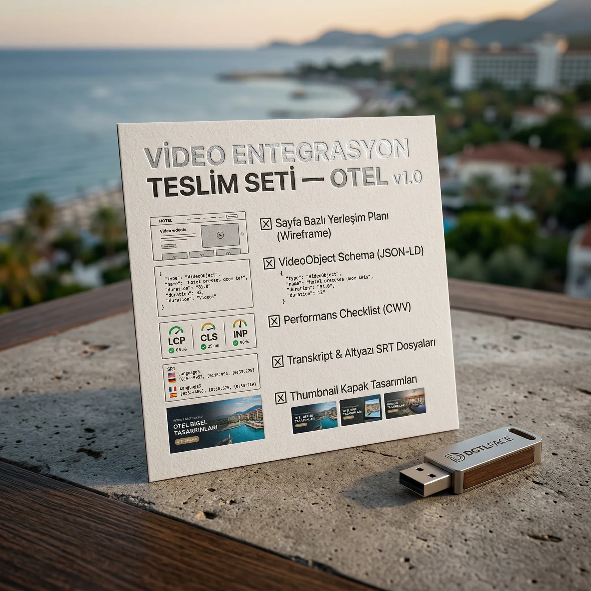 3 sayfa türü video yerleşimi ve teknik kurulum teslim seti proof kartı