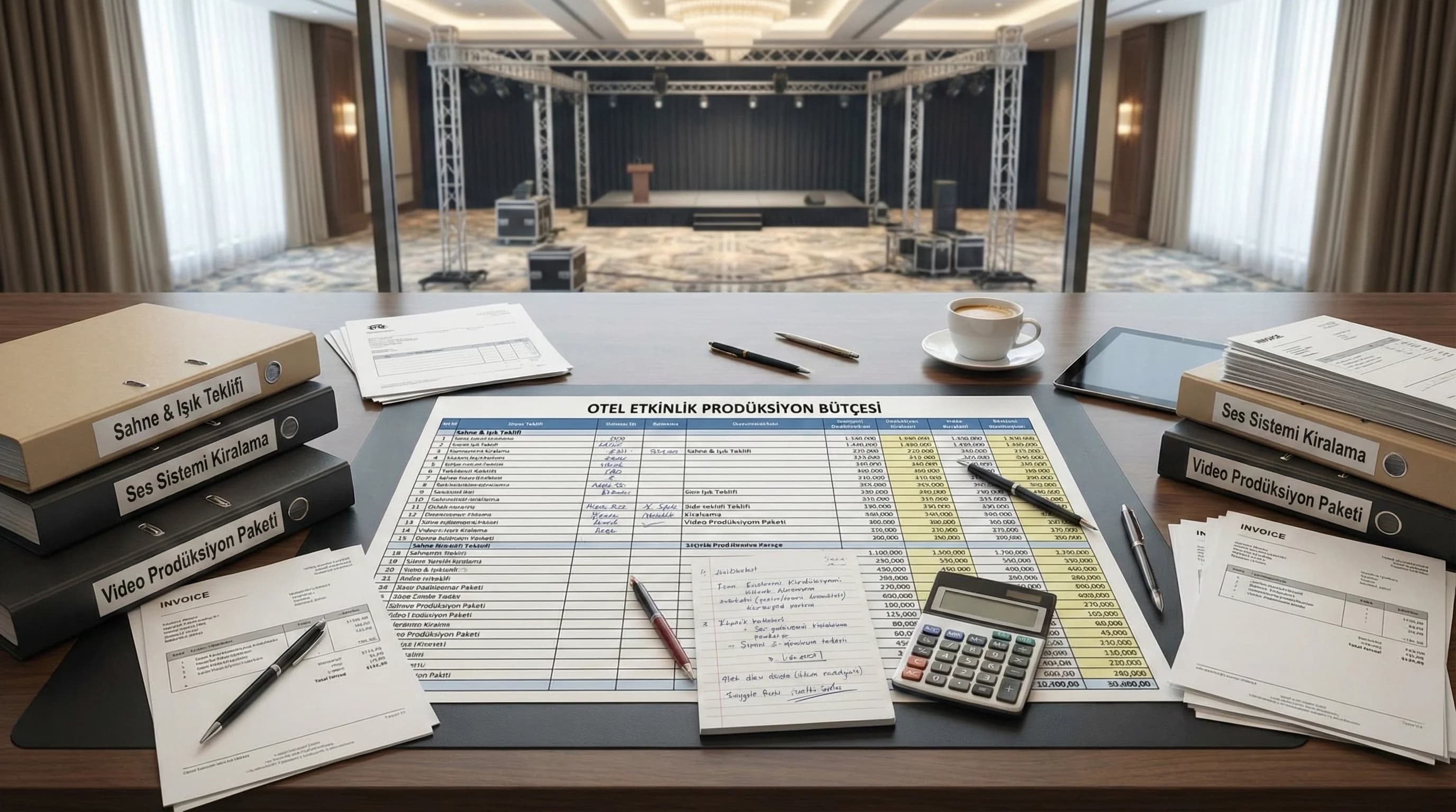 Otel Etkinlik Prodüksiyon Bütçesi Nasıl Planlanır? Maliyet Kalemleri ve Fiyatlandırma