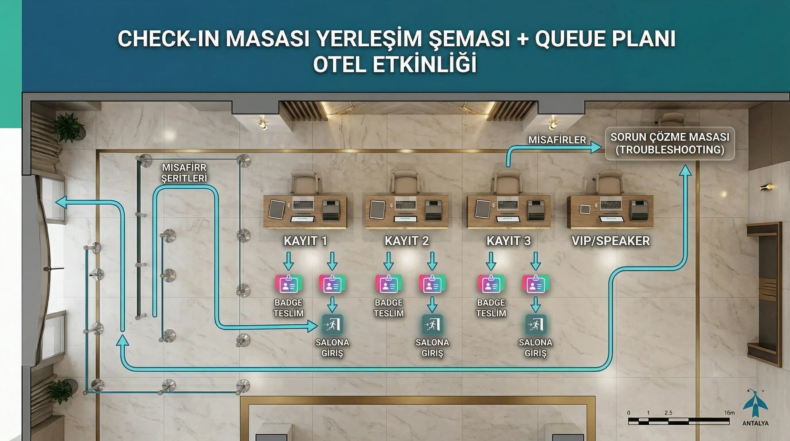Online form wireframe ve RSVP akış diyagramı otel etkinliği