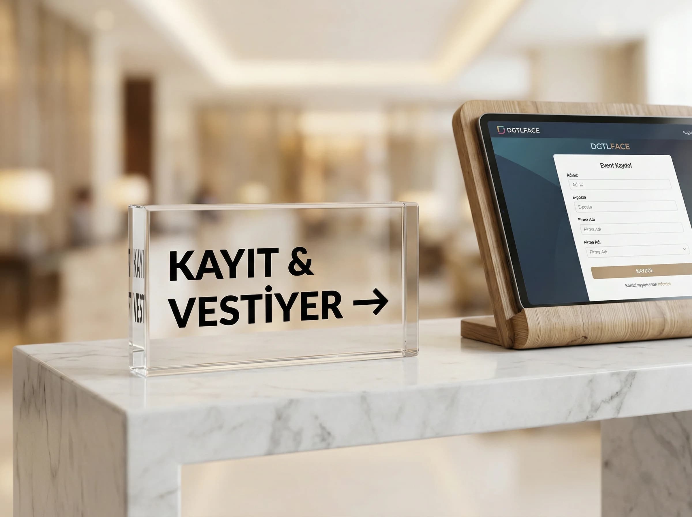 Giriş kayıt vestiyer akışına geçiş bölüm görseli otel etkinliği