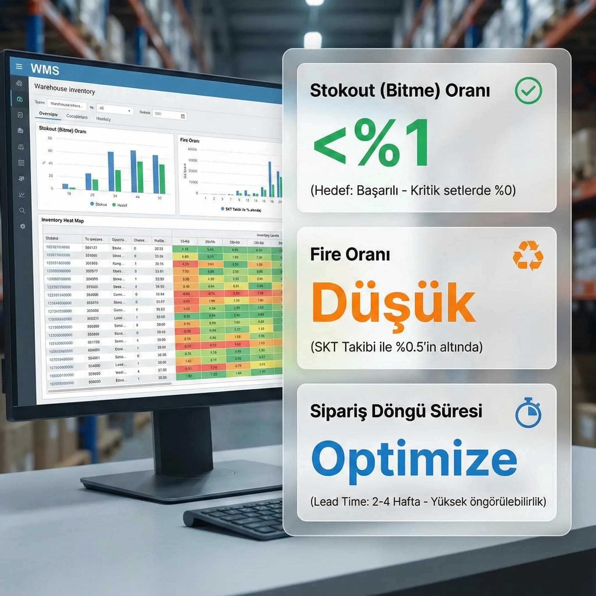 Stokout ve fire KPI kartı, hediye operasyonu otel bağlamı