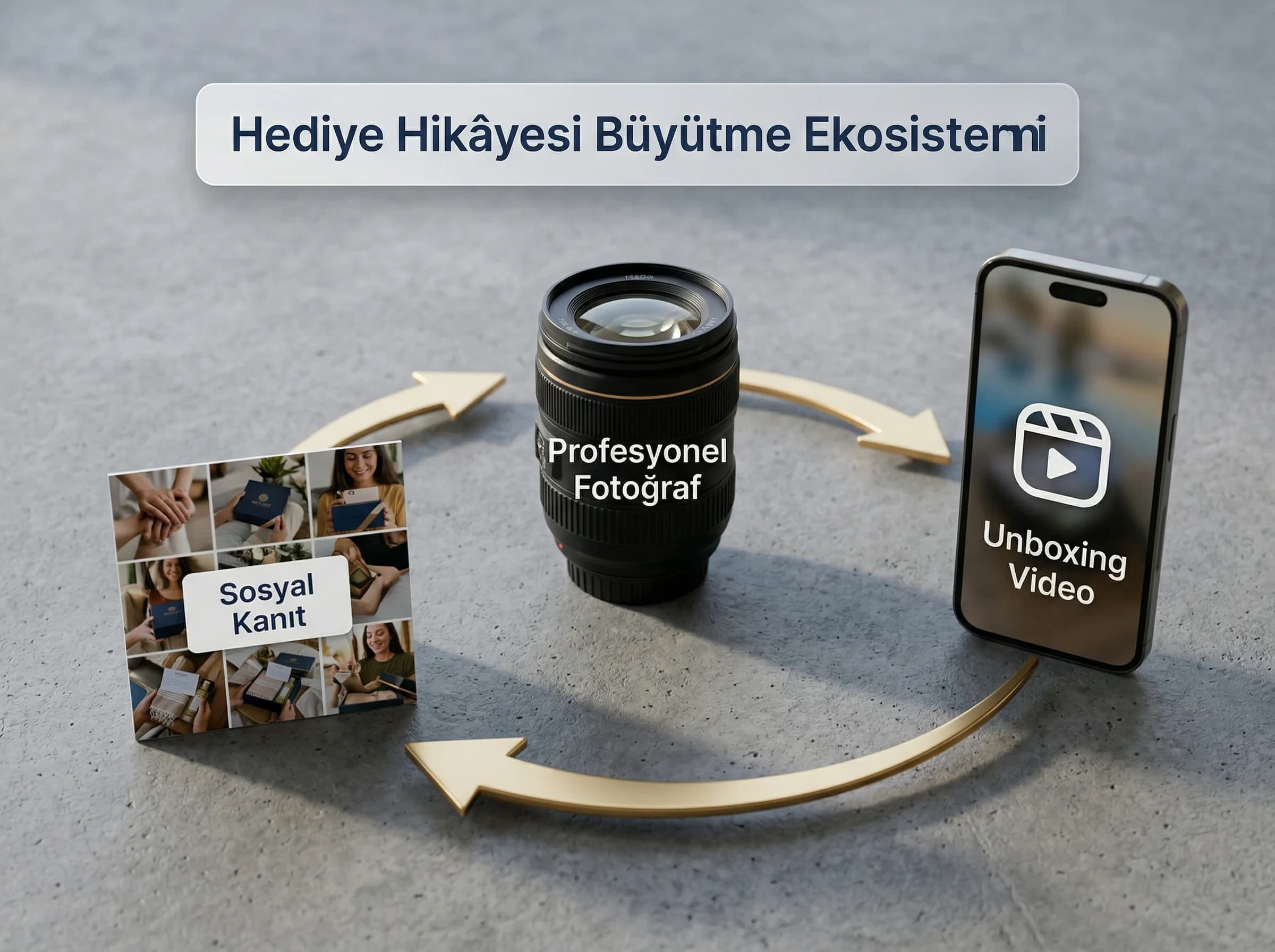 Hediye hikâyesi büyütme adımları, foto-video UGC otel bağlamı