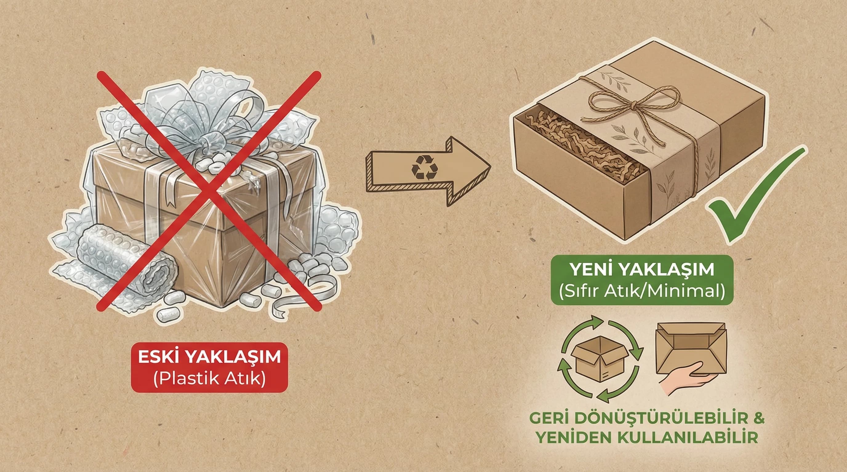 Zero waste packaging yaklaşımı, minimal kutu ve otel bağlamı