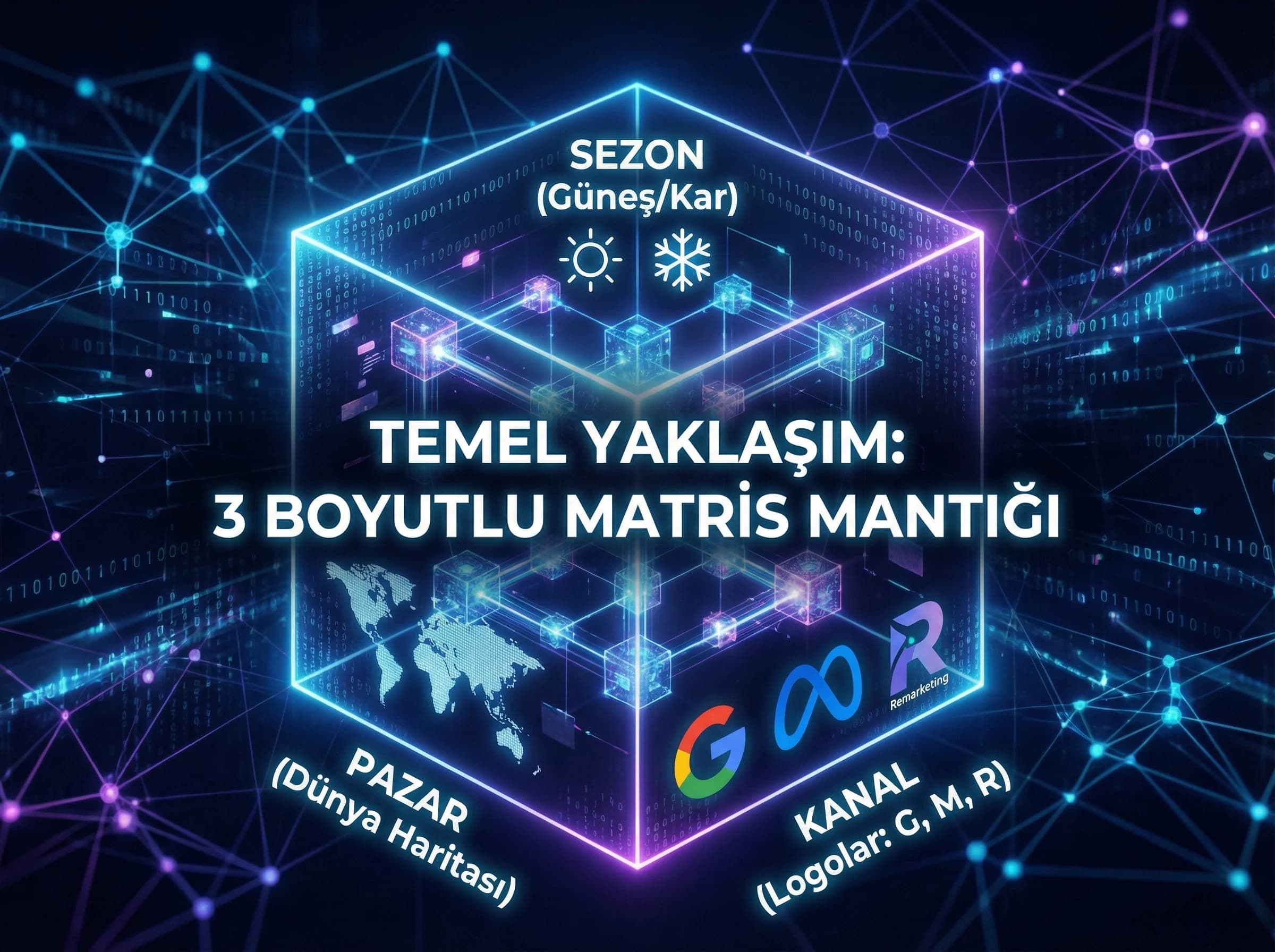 Sezon pazar kanal bütçe matrisini vurgulayan bölüm ayırıcı görsel