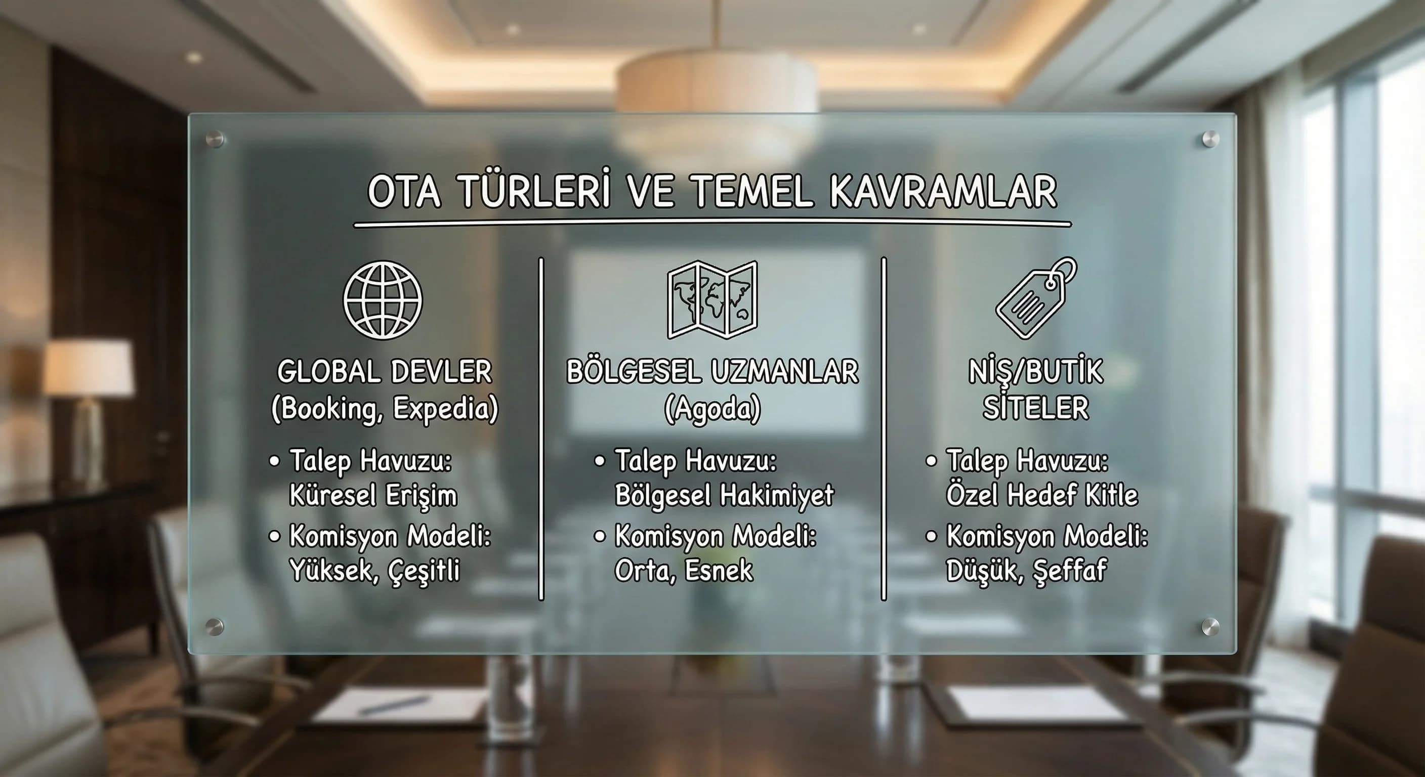 OTA türleri ve temel kavramlar, amaç: hızlı anlamak, otel satış bağlamı