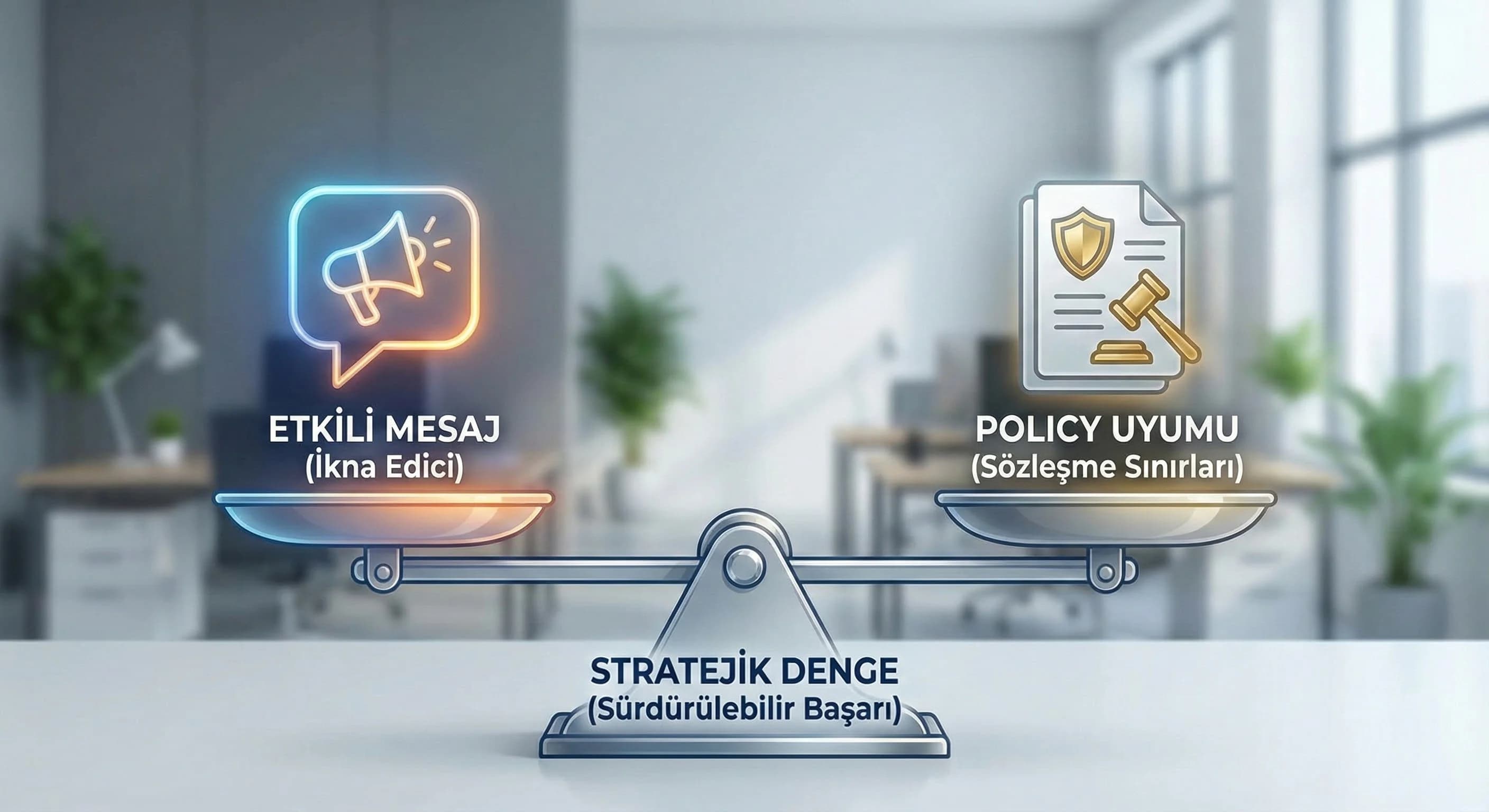 Mesaj ve policy uyumunu ayıran strateji bölüm görseli