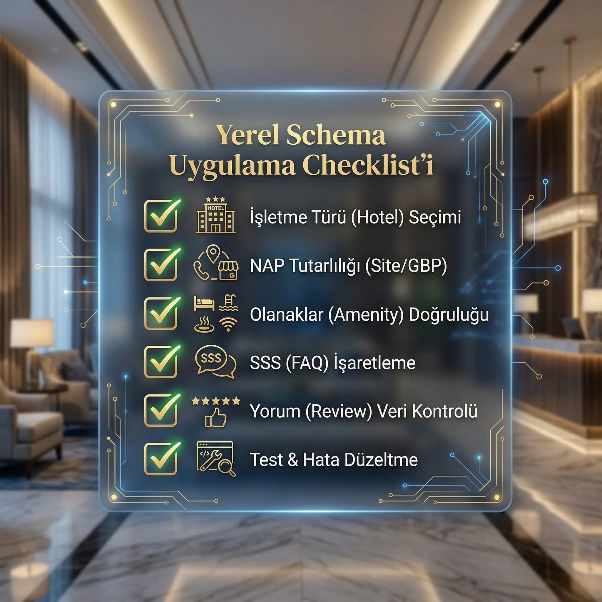 Yerel schema uygulama checklist’i, otel sitesi bağlamı