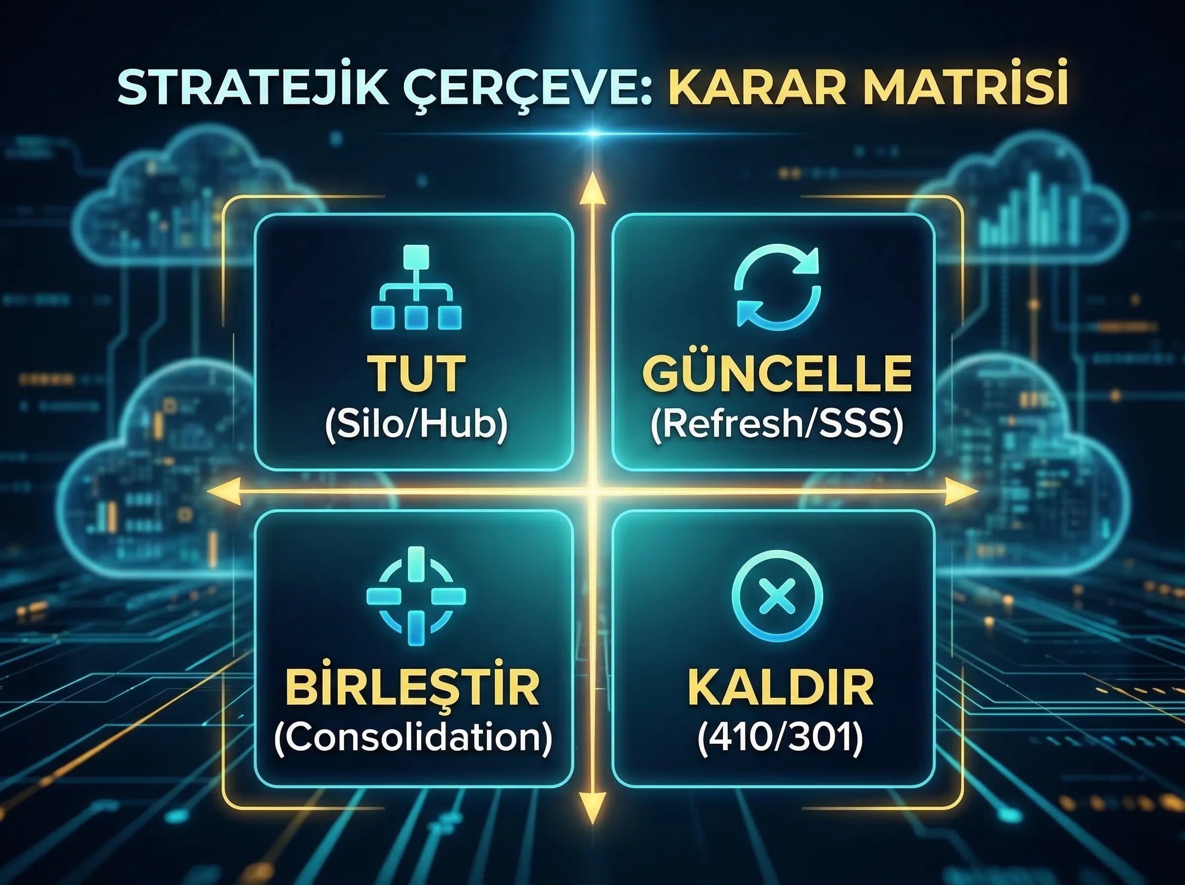 Karar matrisi bölümü ayracı, pruning aksiyonları