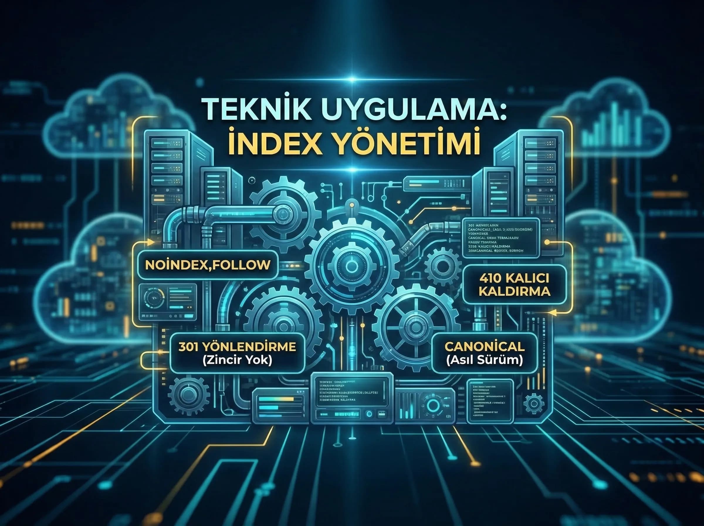 Teknik uygulama ayracı, noindex-301-410-canonical