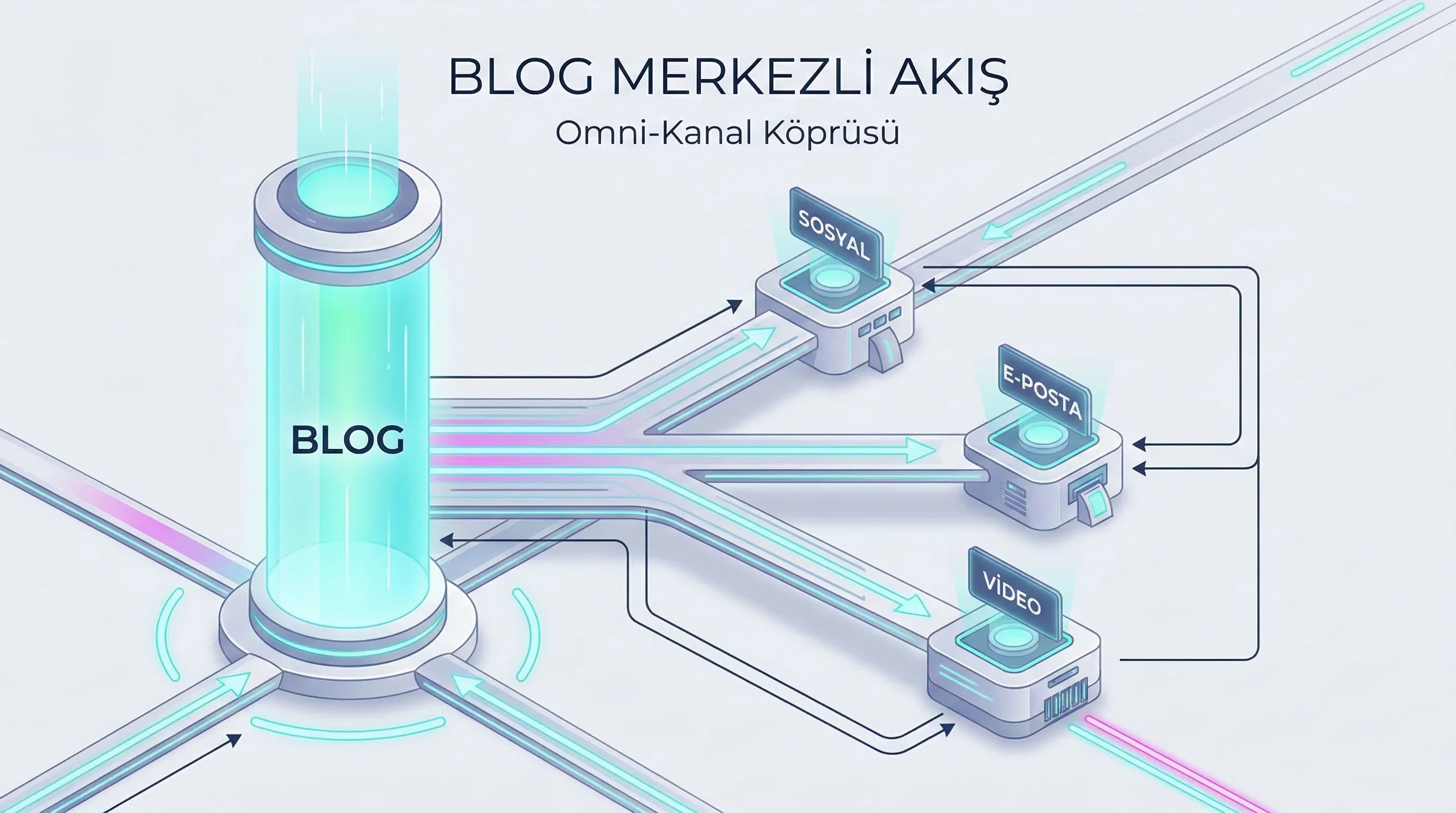 Blog merkezli içerik akışı, sosyal e-posta video köprüsü