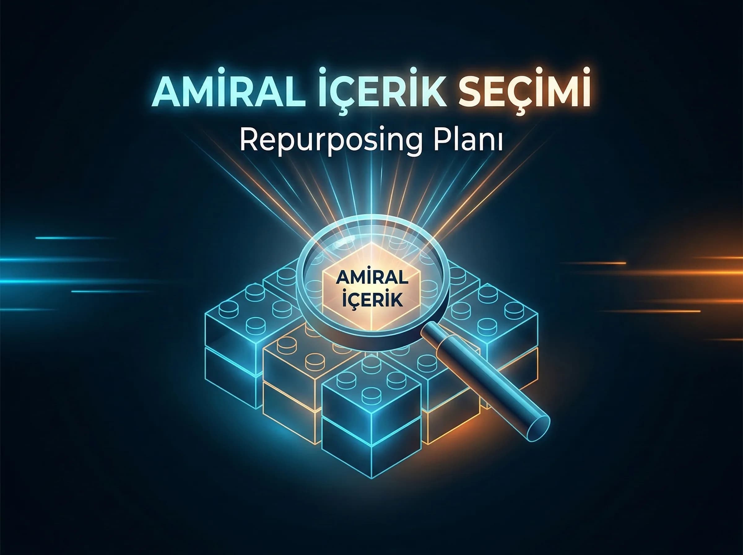Amiral içerik seçimi ve repurposing planı, strateji ayracı