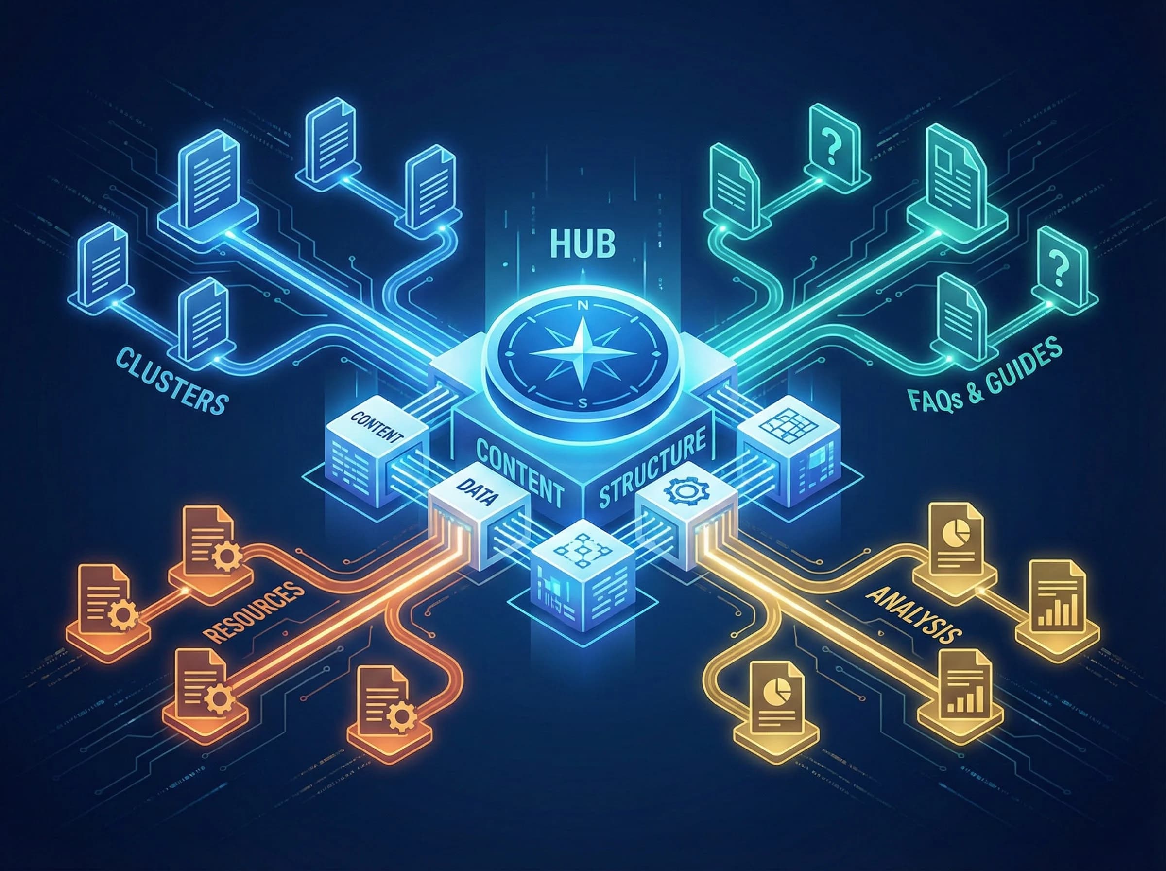 Hub kurulum bölümü ayırıcı, içerik mimarisi bağlamı