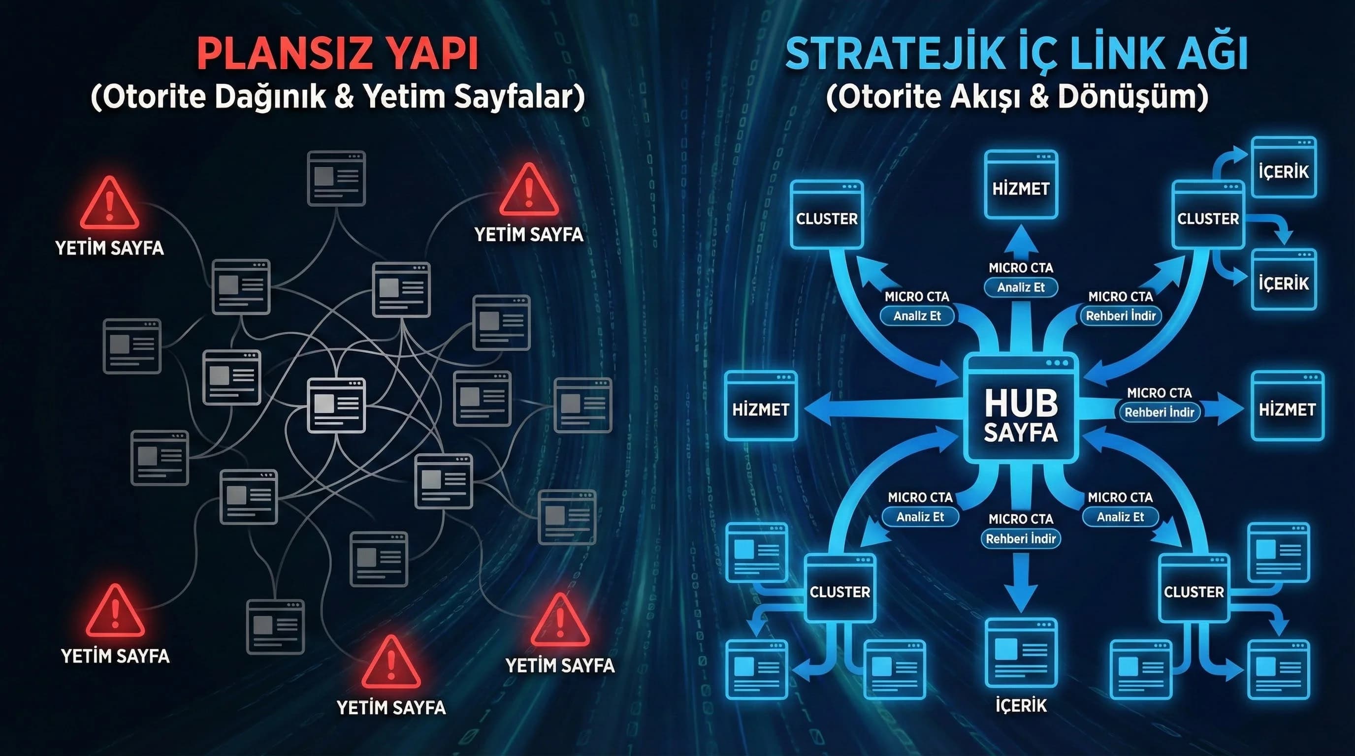 Otorite dağılımı ve micro CTA akışı, içerik SEO örneği