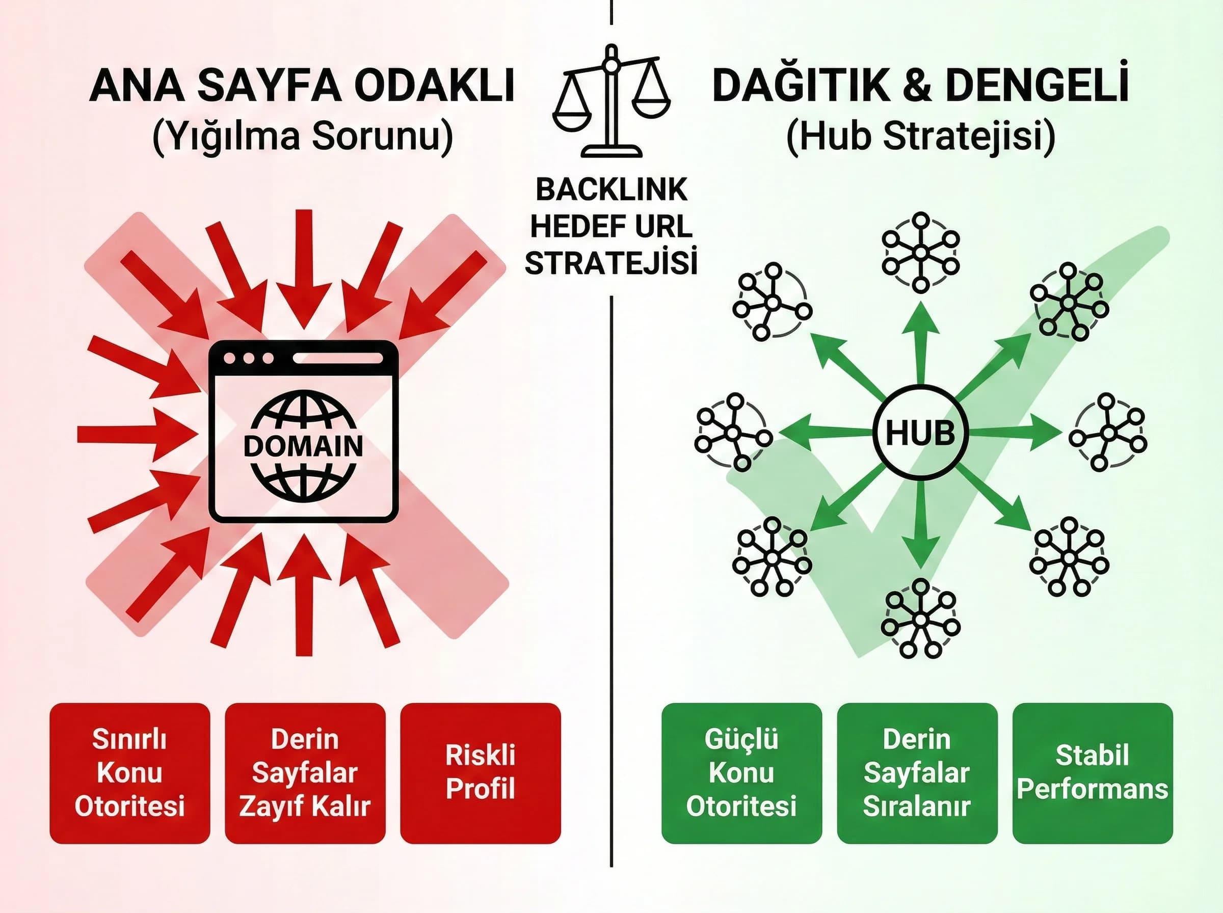 Ana sayfa odaklı link profilinin sorunları, SEO dağılım ayracı