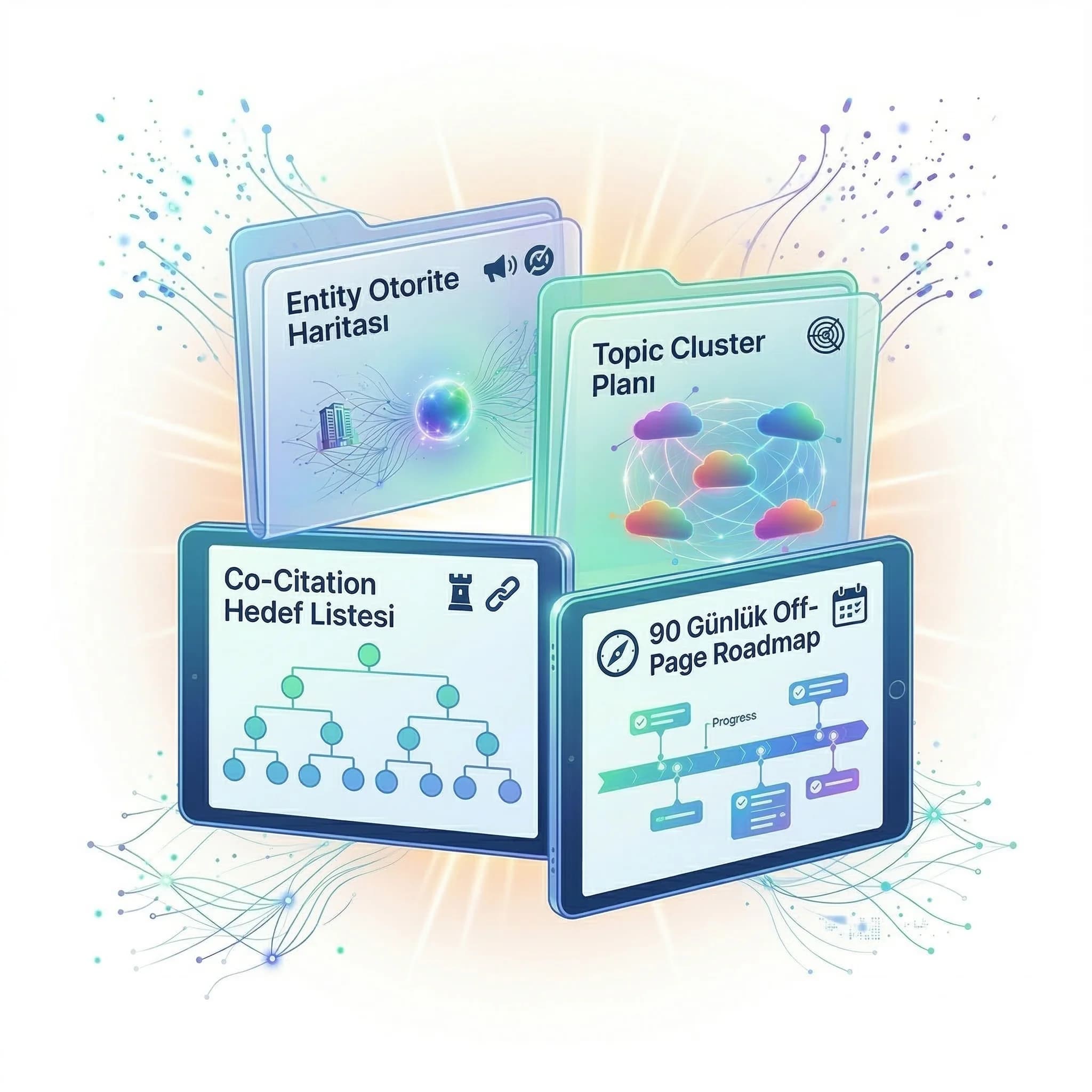 Entity graph deliverables, topic plan ve co-citation hedef listesi