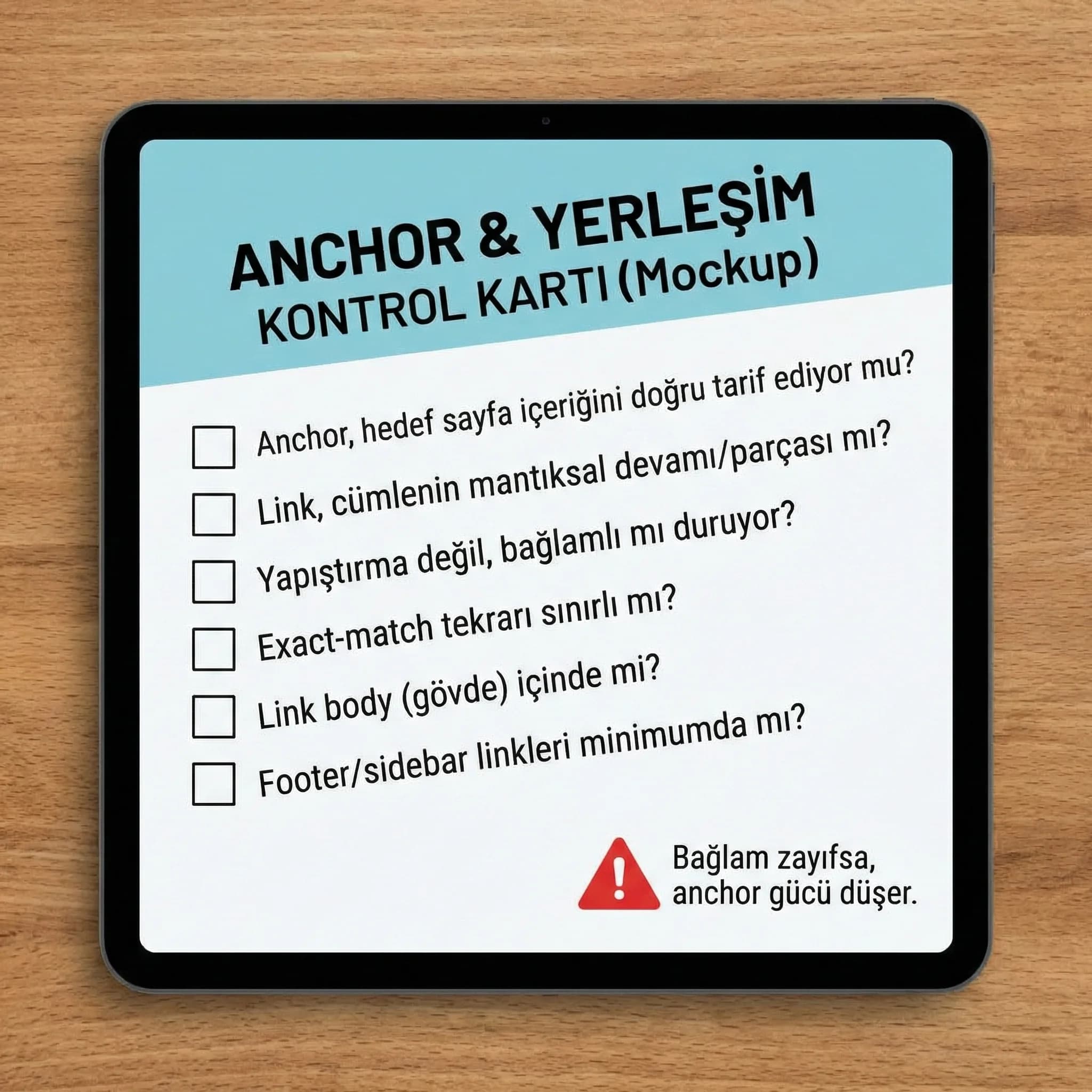 Anchor türleri risk spektrumu ve güvenli optimizasyon akışı