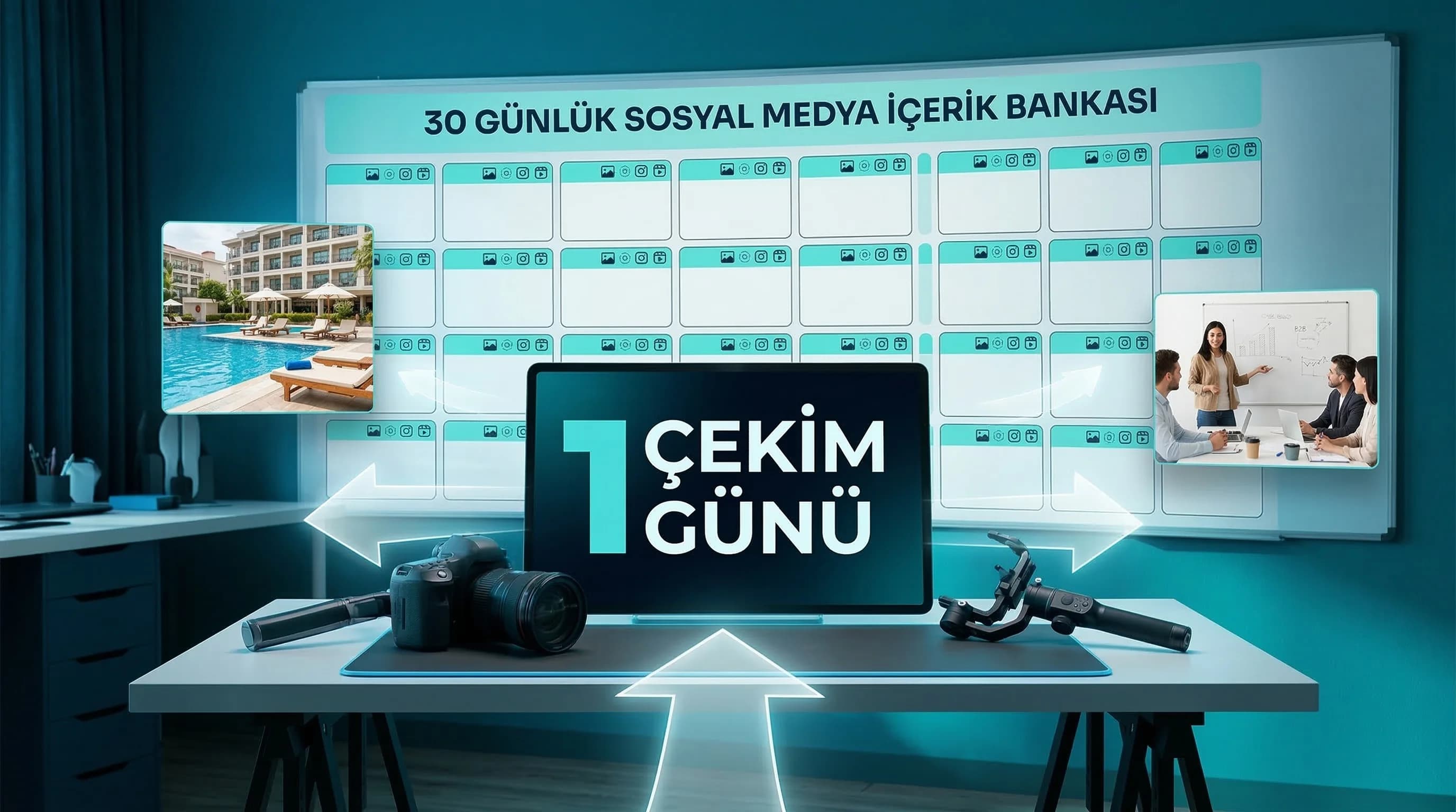 Çekim Günü Optimizasyonu: 1 Çekimle 1 Aylık Sosyal Medya İçeriği