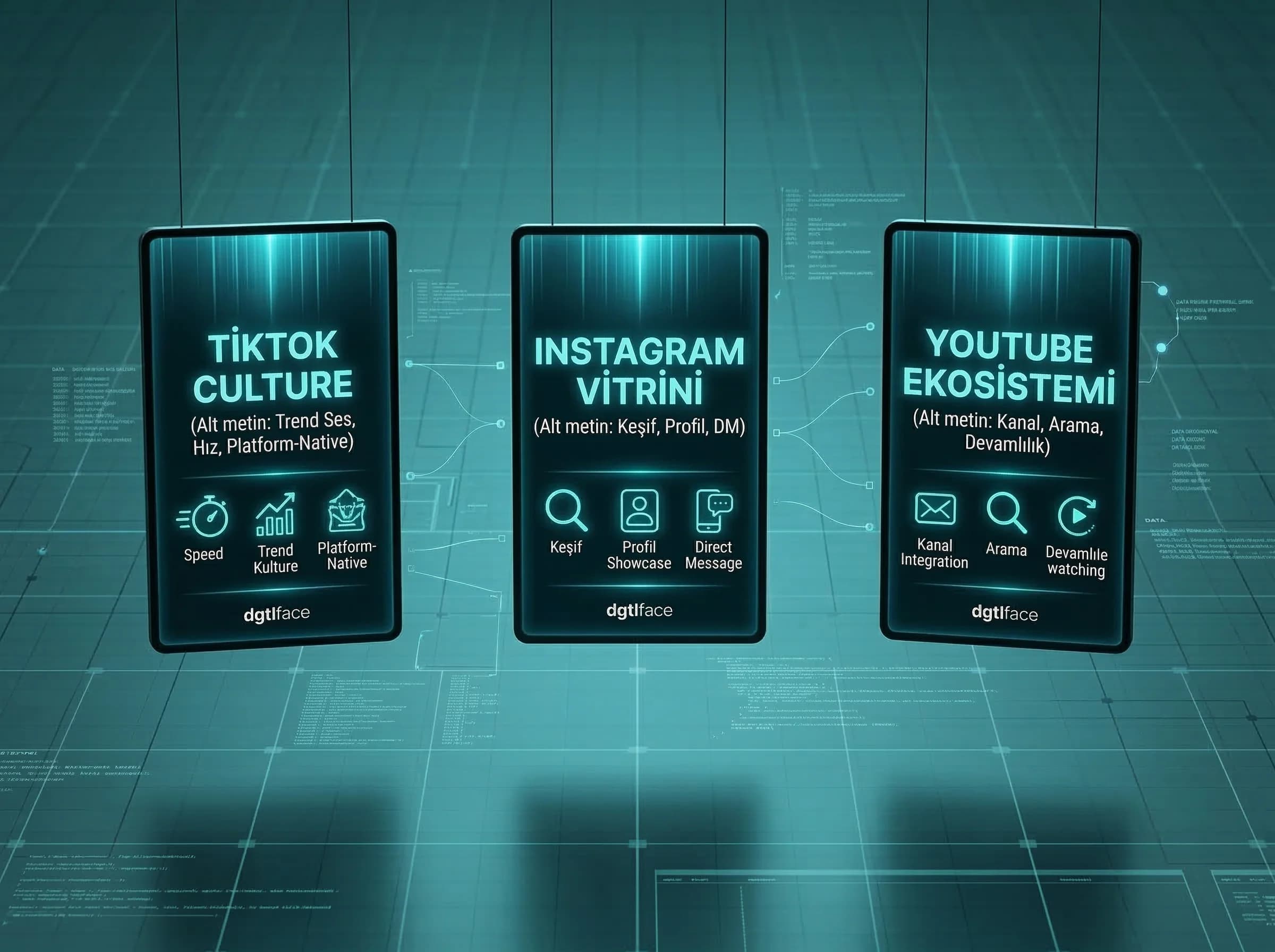 Dikey video ekosistemi bölüm ayırıcı görseli