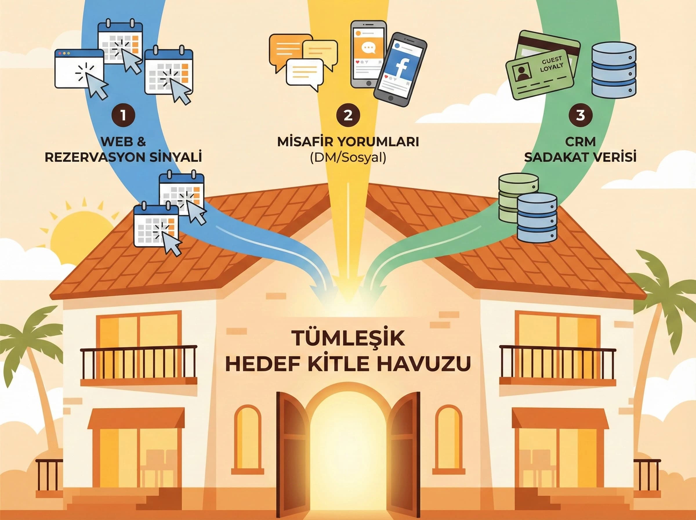 Hedef kitle veri kaynaklarını tek çatıya toplayan otel odaklı bölüm ayırıcı görseli