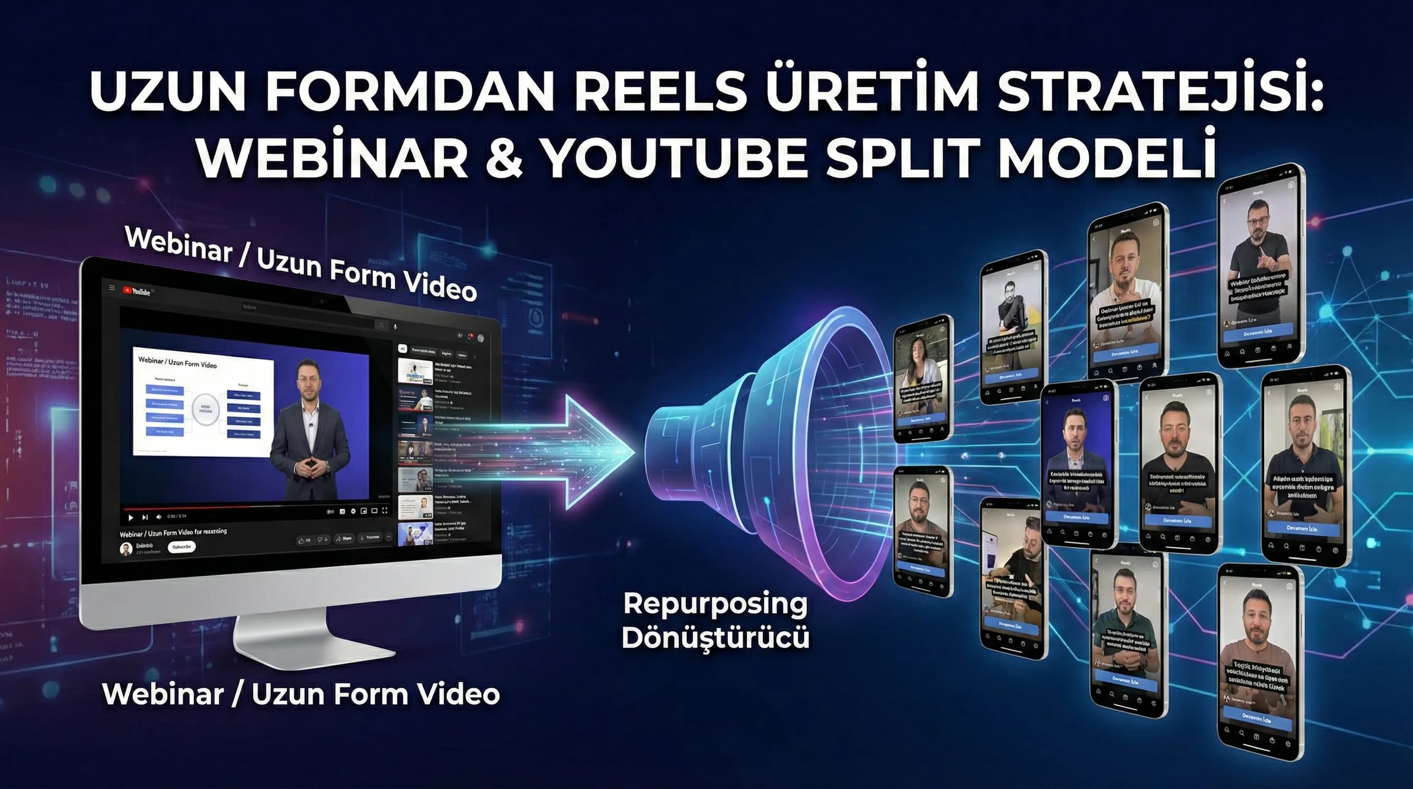 Uzun Form Videolardan Reels Üretmek: Webinar ve YouTube İçin Split Stratejisi