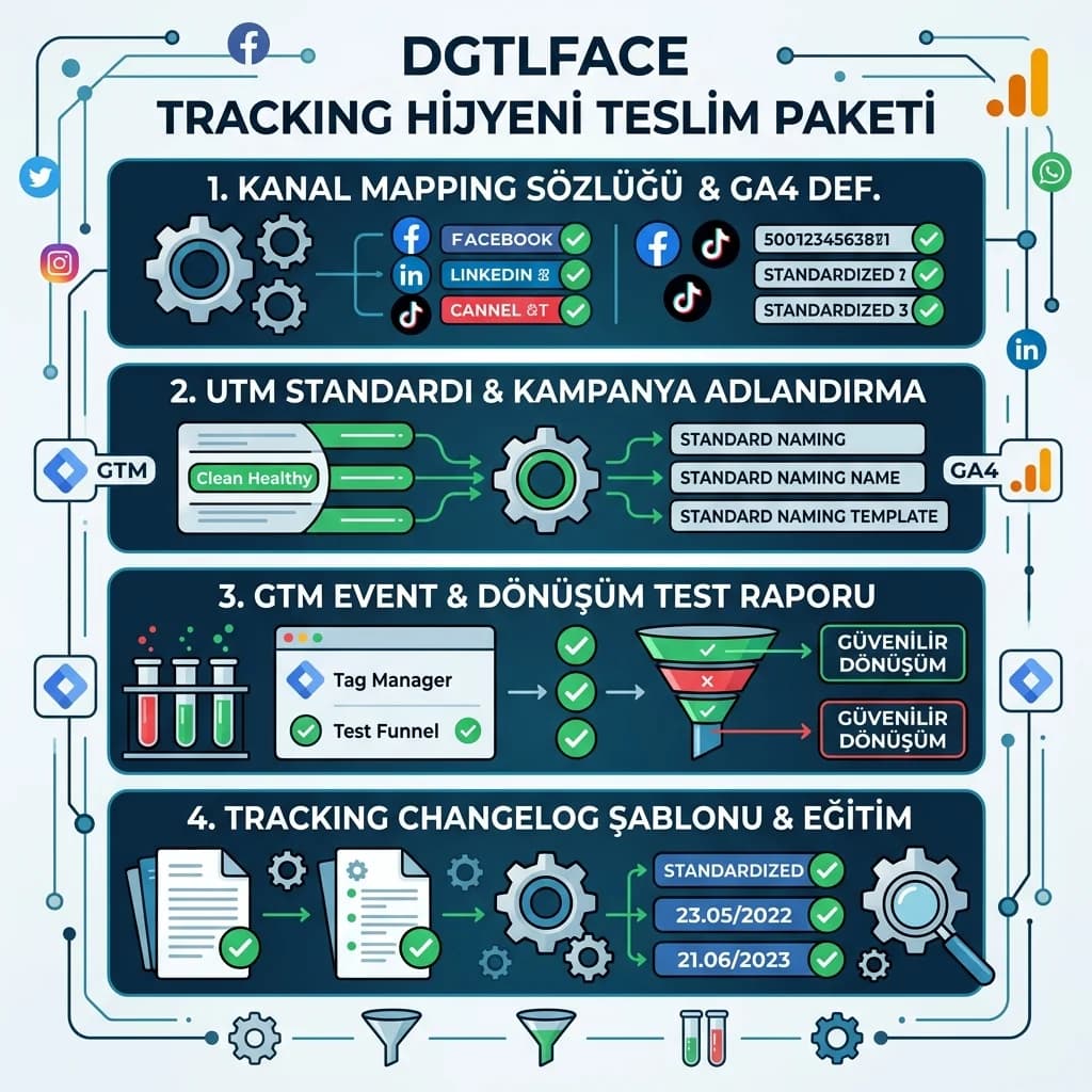 Data hygiene teslim paketi, mapping sözlüğü ve changelog, ölçüm düzeltme