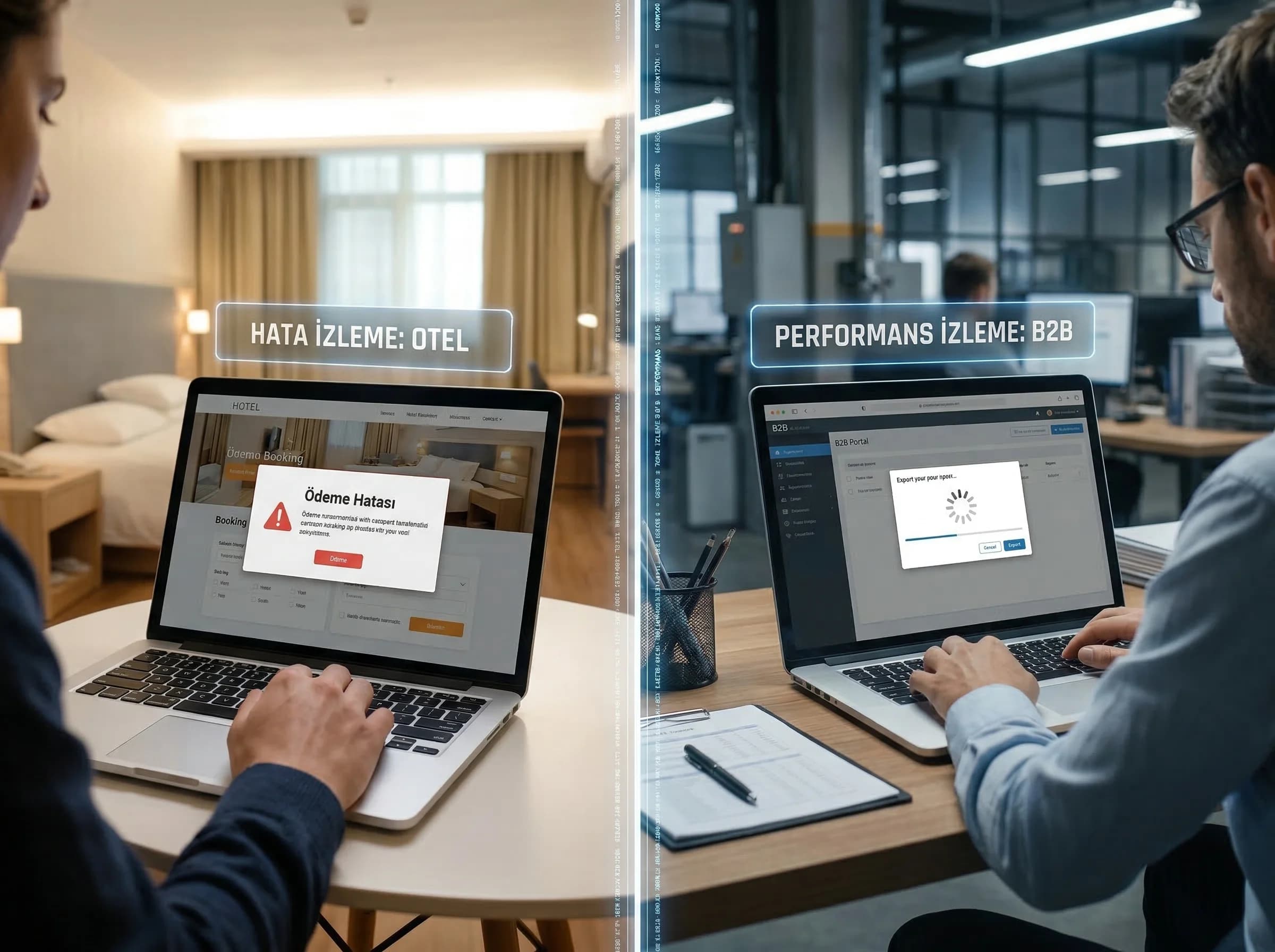 Log metric trace ve RUM katmanları diyagramı, hızlı incident teşhisi modeli