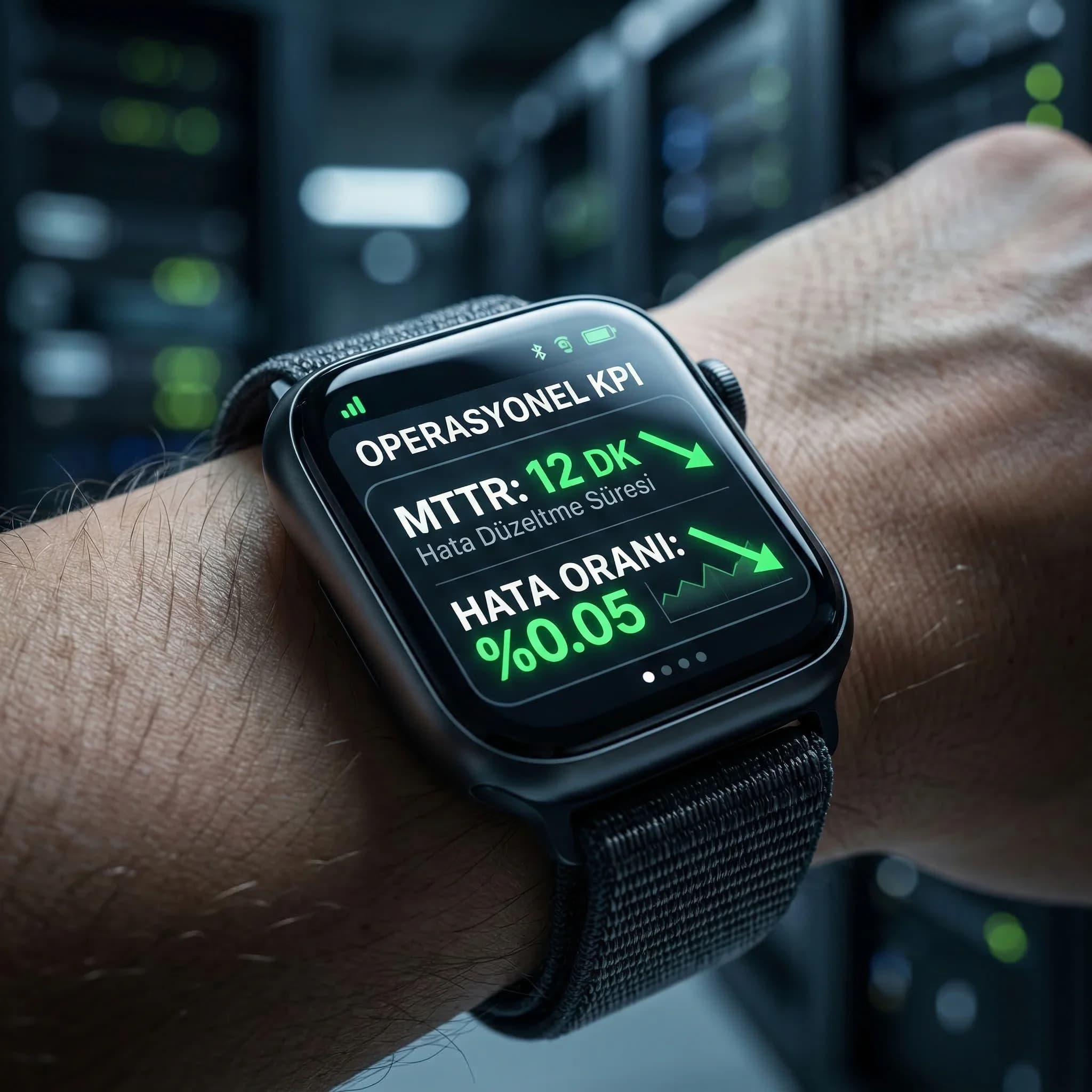 MTTR ve hata oranı KPI kartı, deneyim odaklı monitoring hedefi