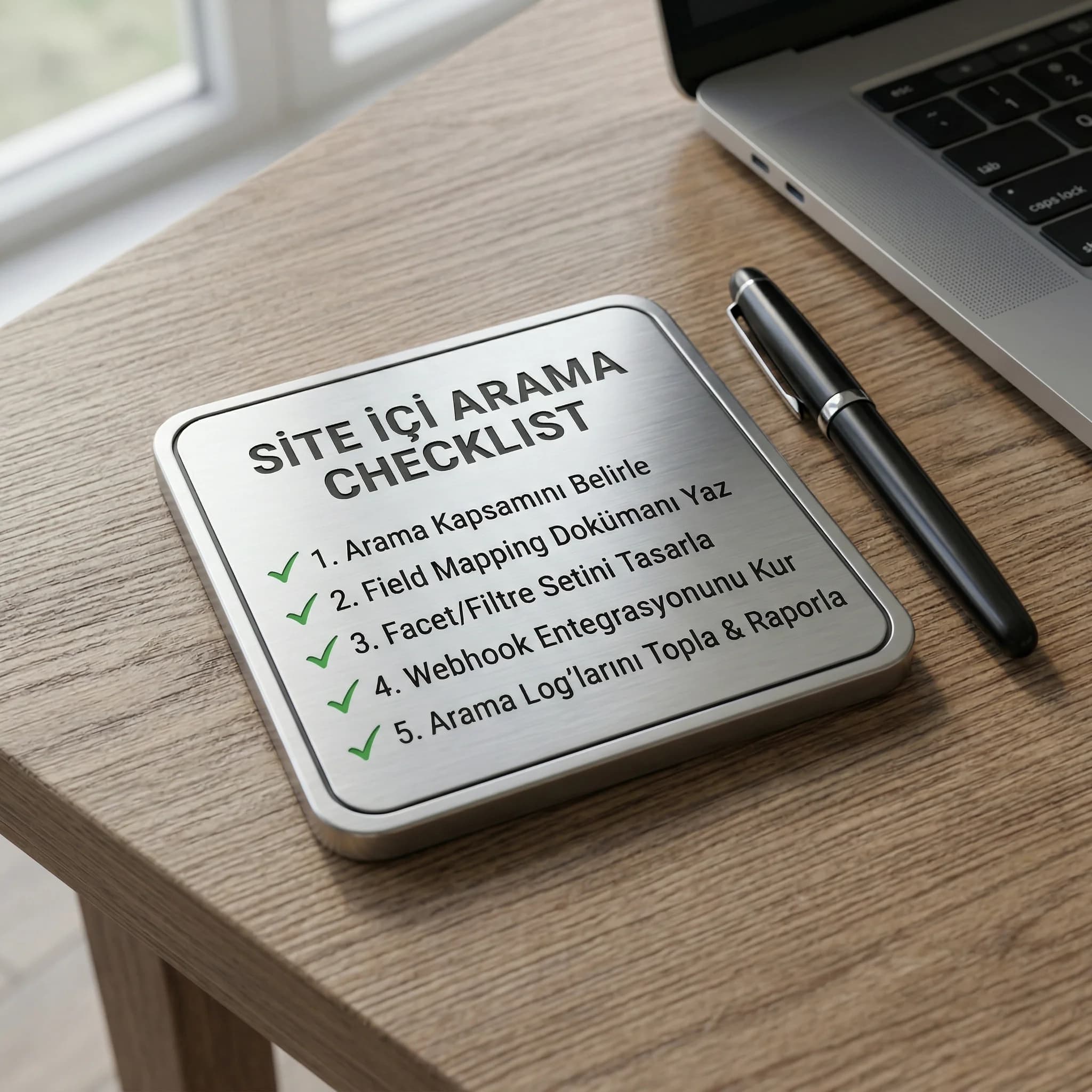 Site içi arama checklist kartı, UX ve teknik ekip bağlamı