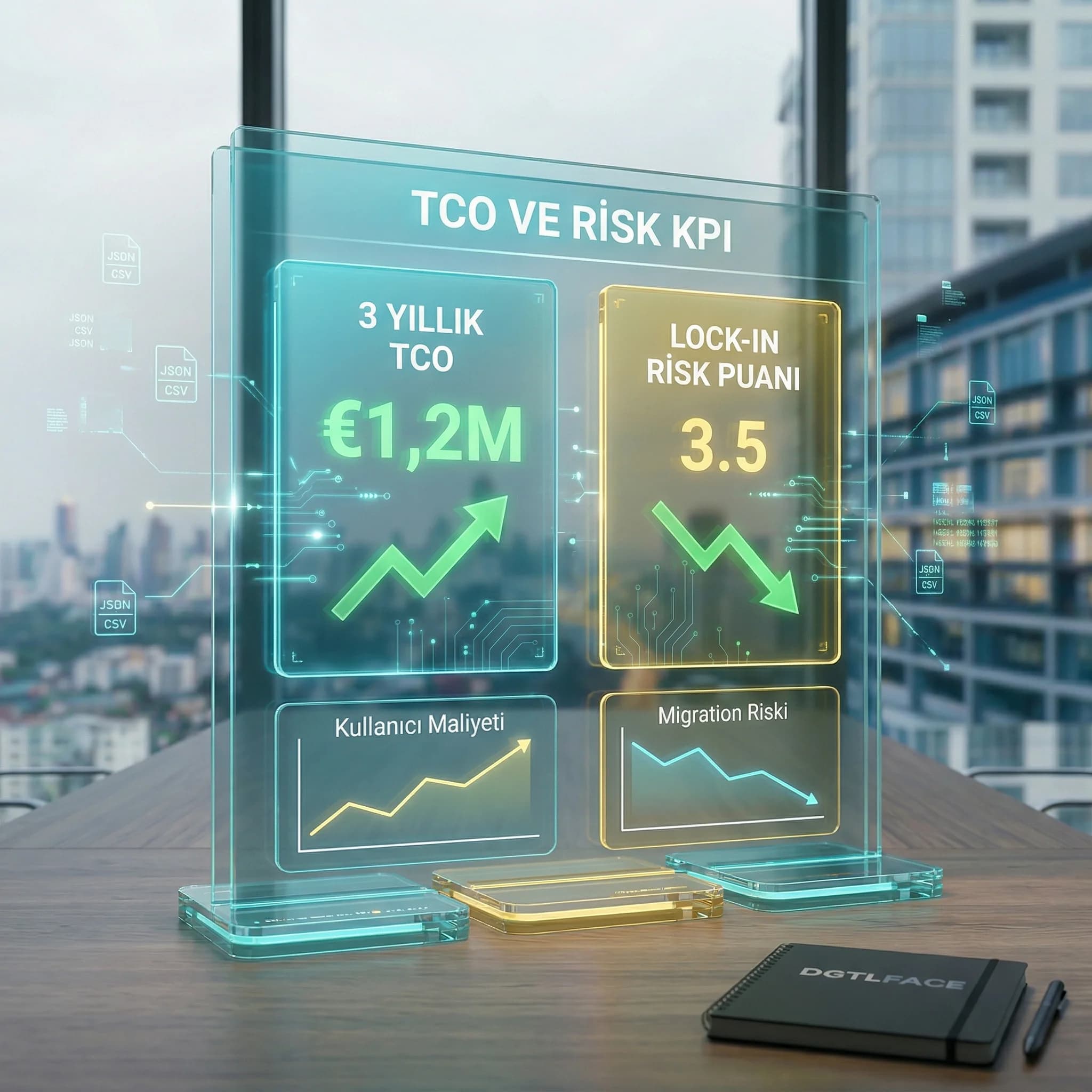 TCO ve lock-in risk KPI kartı, yönetim raporu bağlamı
