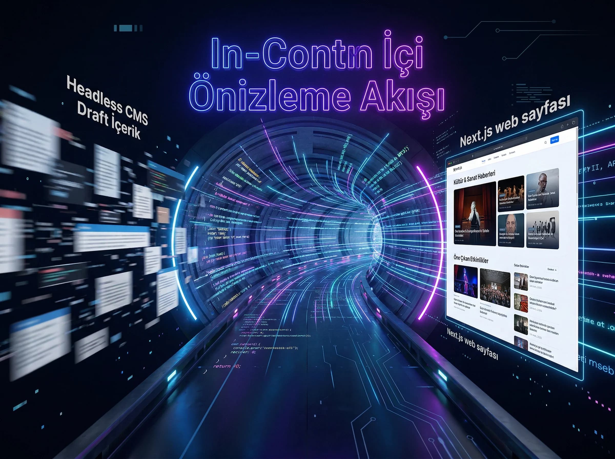 In-context preview deneyimi görseli, içerik ekibi bağlamı