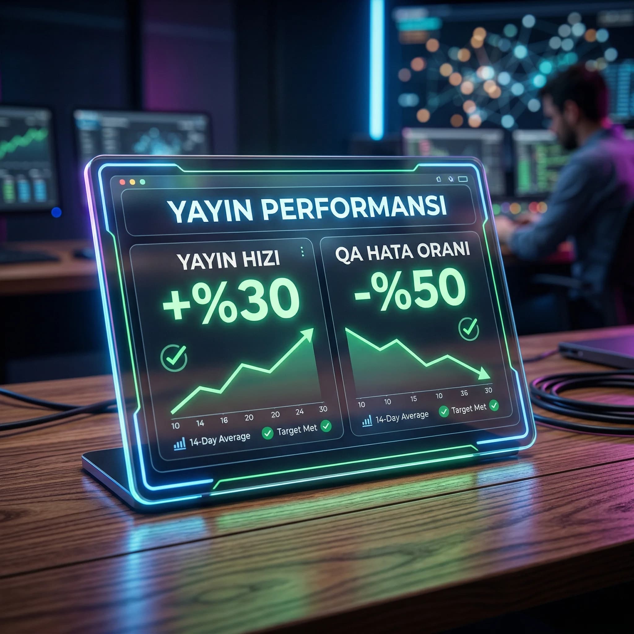 Yayın hızı ve QA hata KPI kartı, ops analitik bağlamı