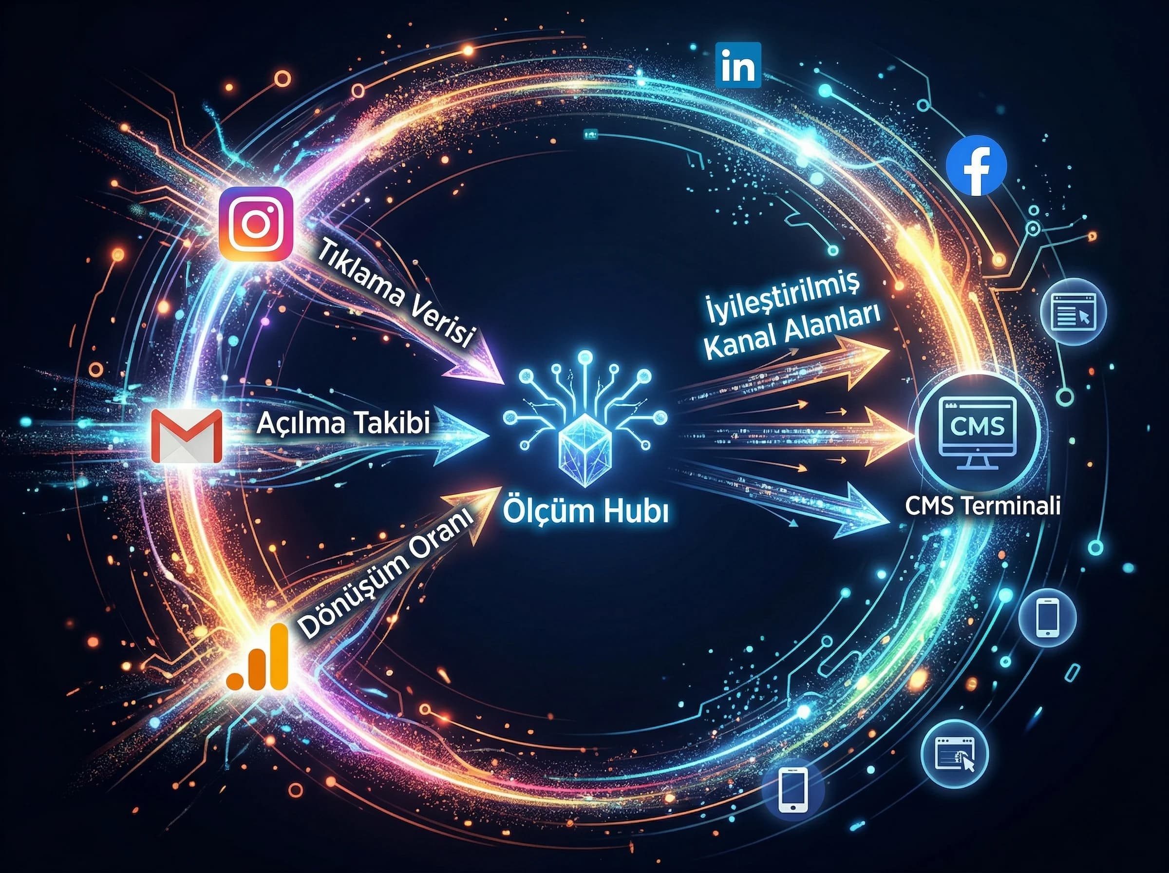 Ölçüm ve geri besleme görseli, omni-channel performans bağlamı