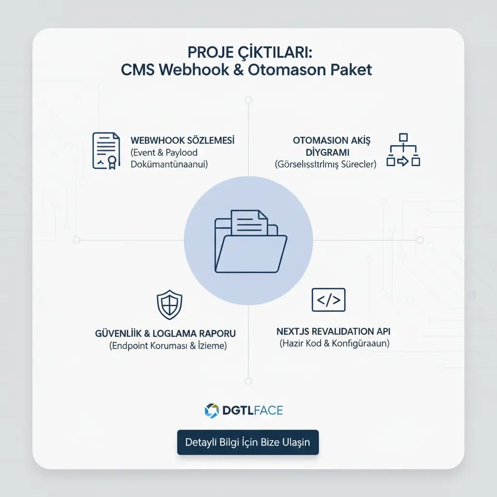 Webhook sözleşmesi ve otomasyon çıktıları, güven unsuru bağlamı