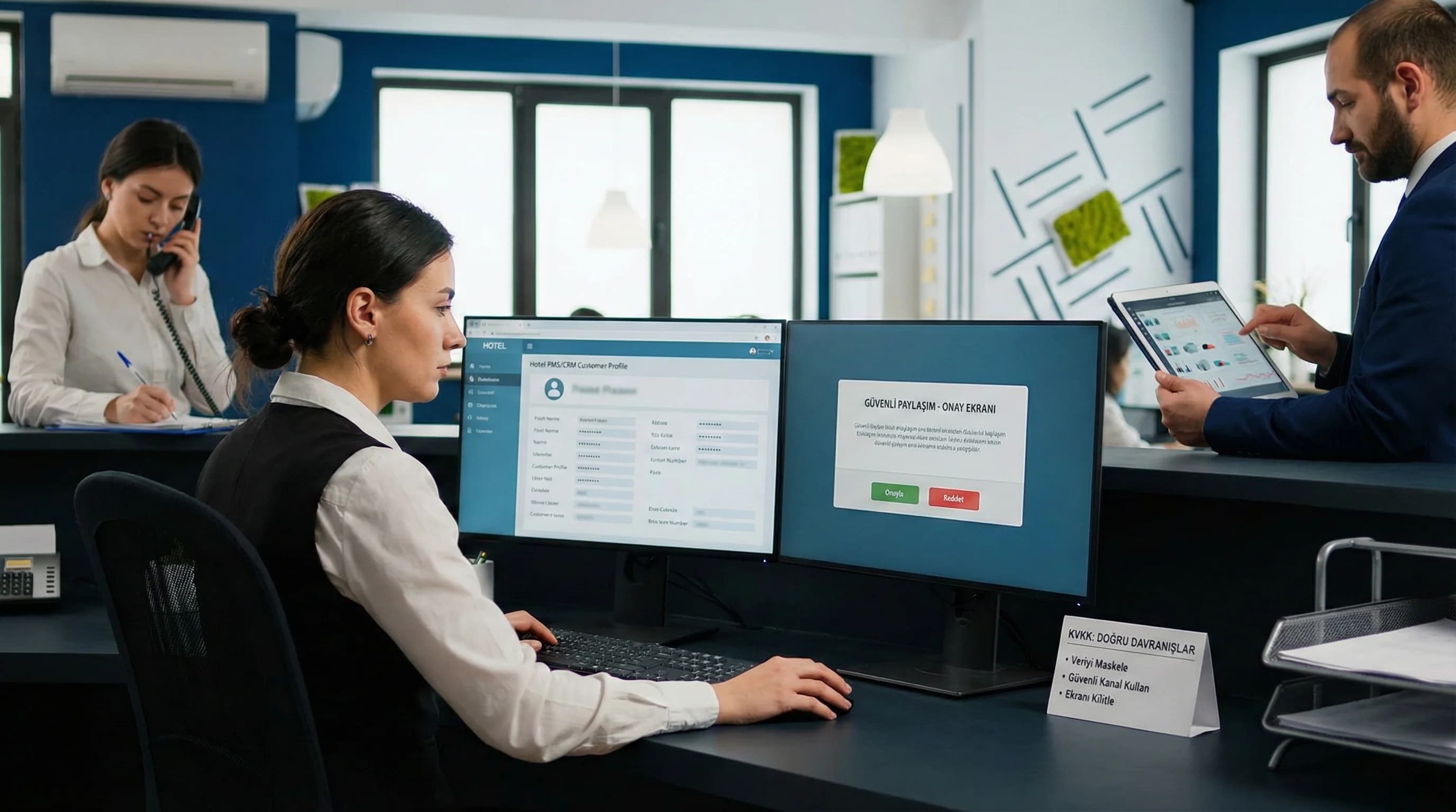 Günlük KVKK dijital davranışları, web PMS CRM senaryoları bağlamı