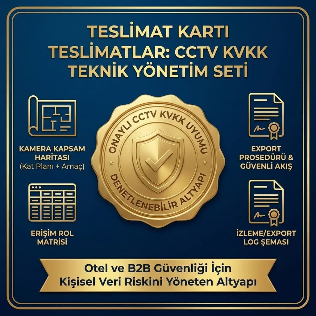 CCTV kapsam haritası ve erişim prosedürü deliverables, otel ve B2B