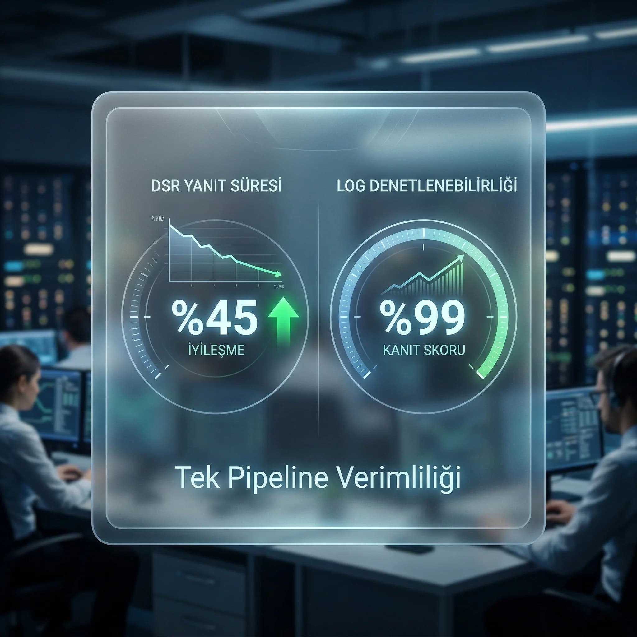 DSR yanıt süresi ve denetlenebilir log KPI kartı, uyum operasyonu