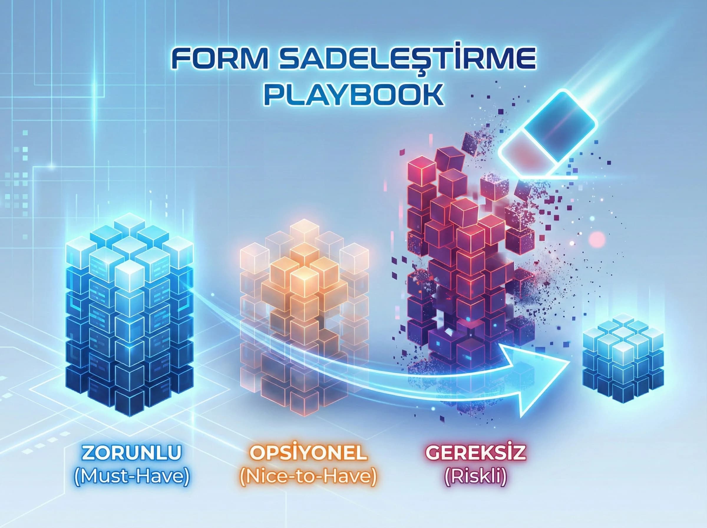 Form sadeleştirme bölümü ayırıcı, KVKK veri azaltma odağı