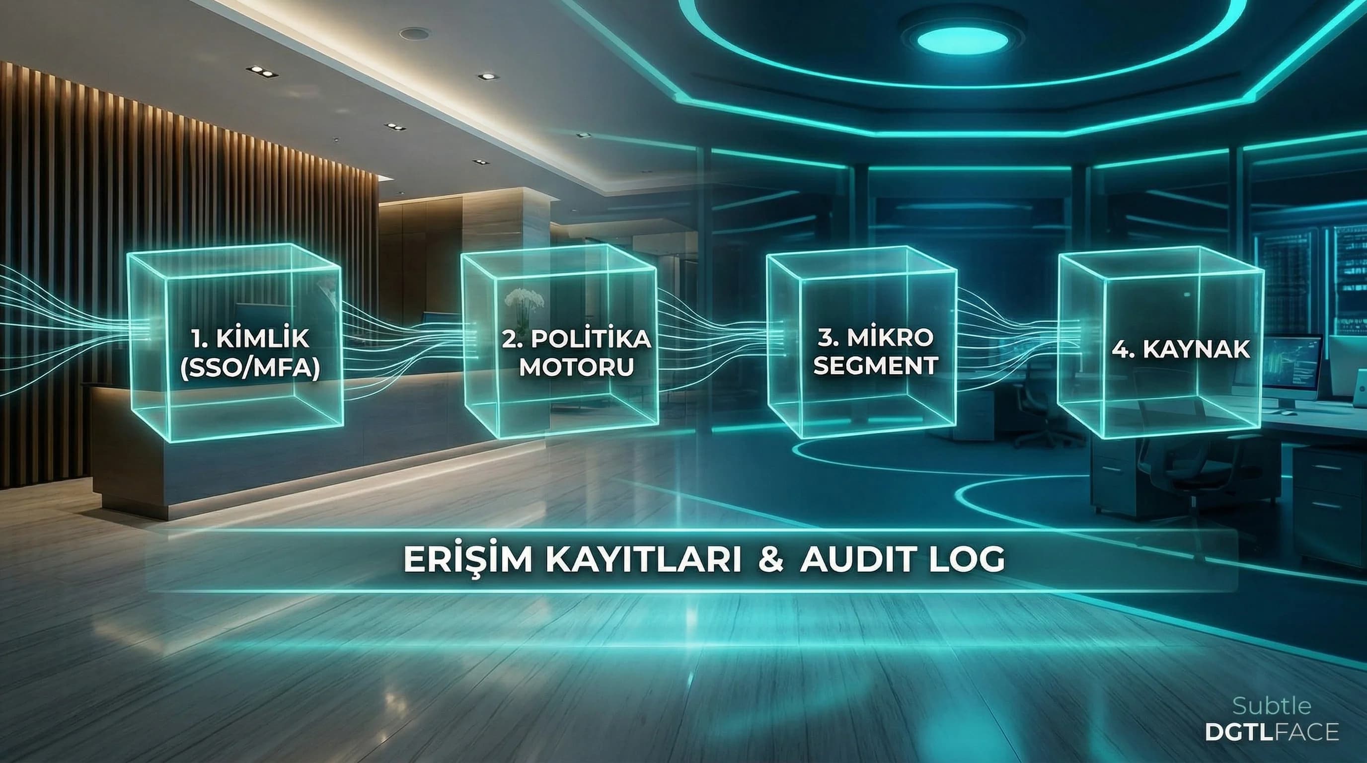 Identity policy segment resource akışı, Zero Trust mimarisi ve erişim kayıtlarıyla güvenli erişim