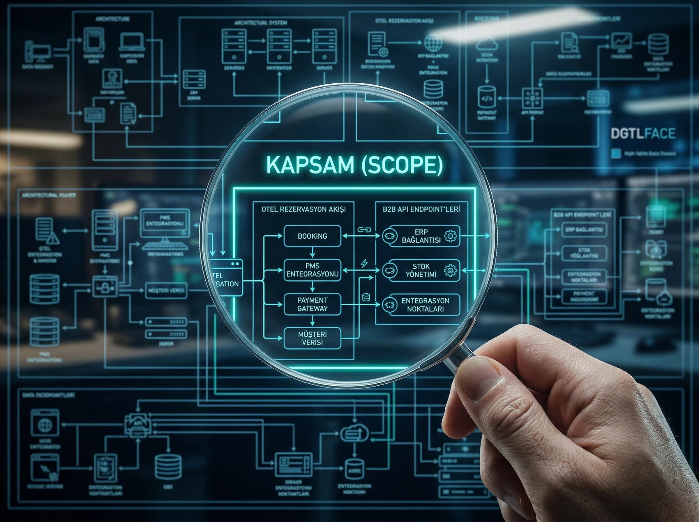 Pentest kapsamı ve yöntemleri, otel ve B2B güvenlik test yaklaşımı bölüm ayırıcı