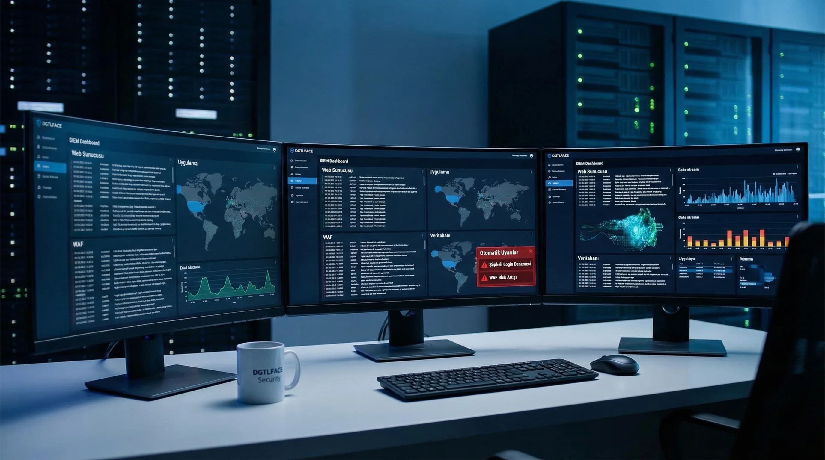 Web ve uygulama loglarını SIEM’de birleştirerek otomatik uyarı kurma, incident hazırlığı