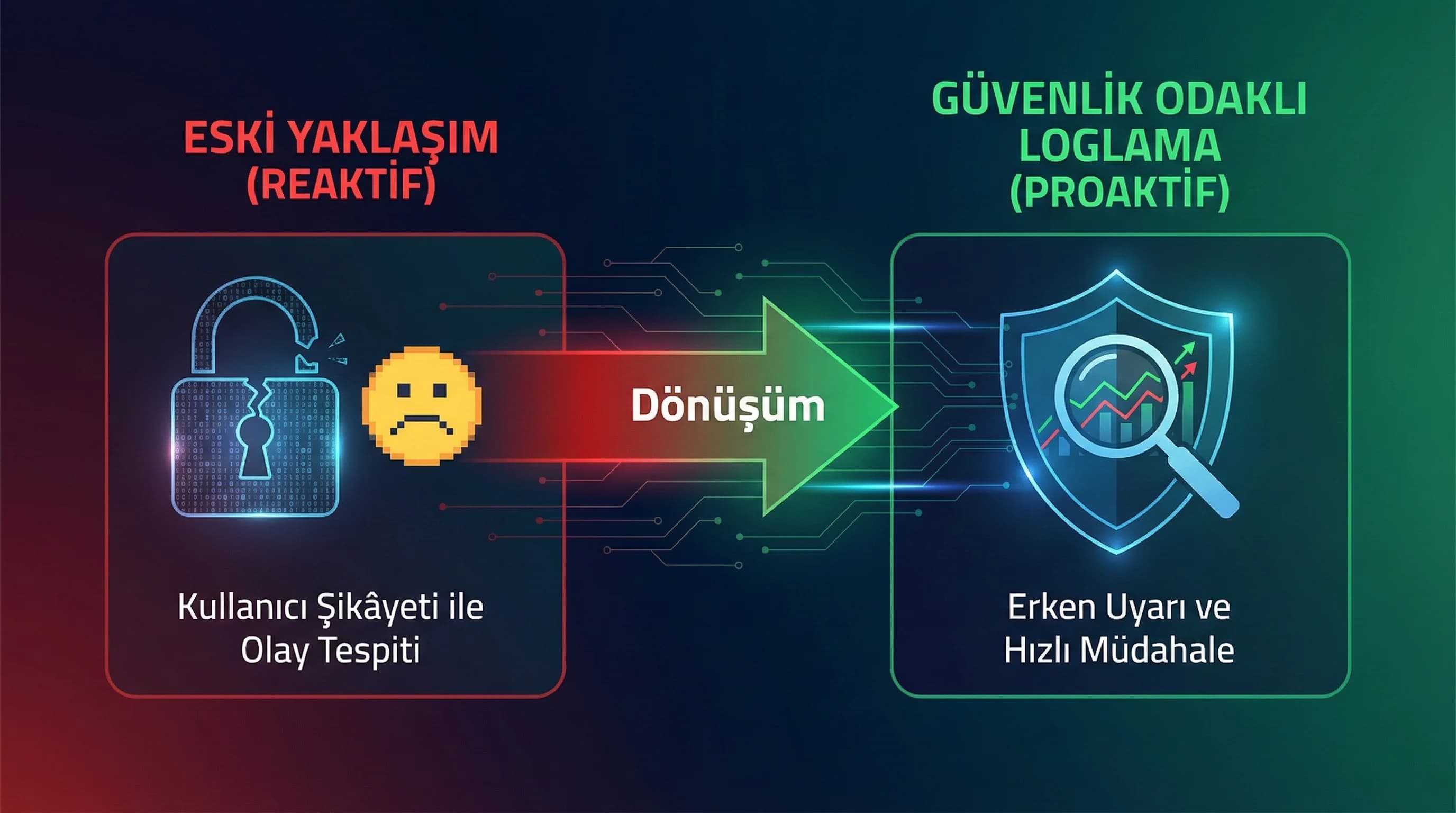 Güvenlik odaklı loglama gerekçeleri, otel ve kurumsal projeler için bölüm ayırıcı