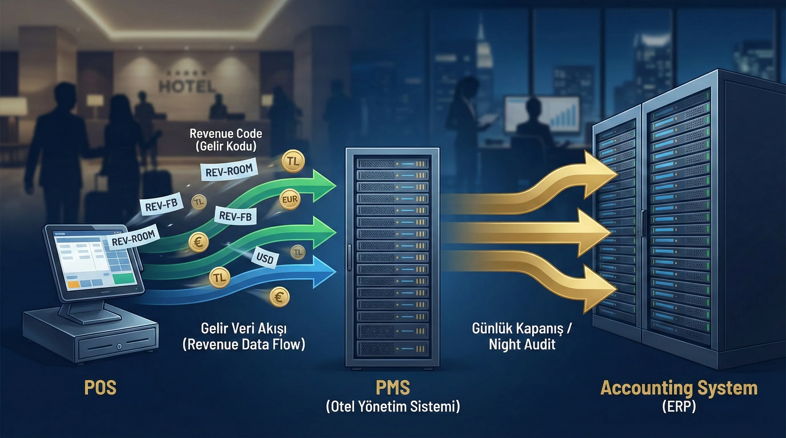PMS, Muhasebe ve POS Entegrasyonu: Gelir Akışını Doğru Kurmak | DGTLFACE